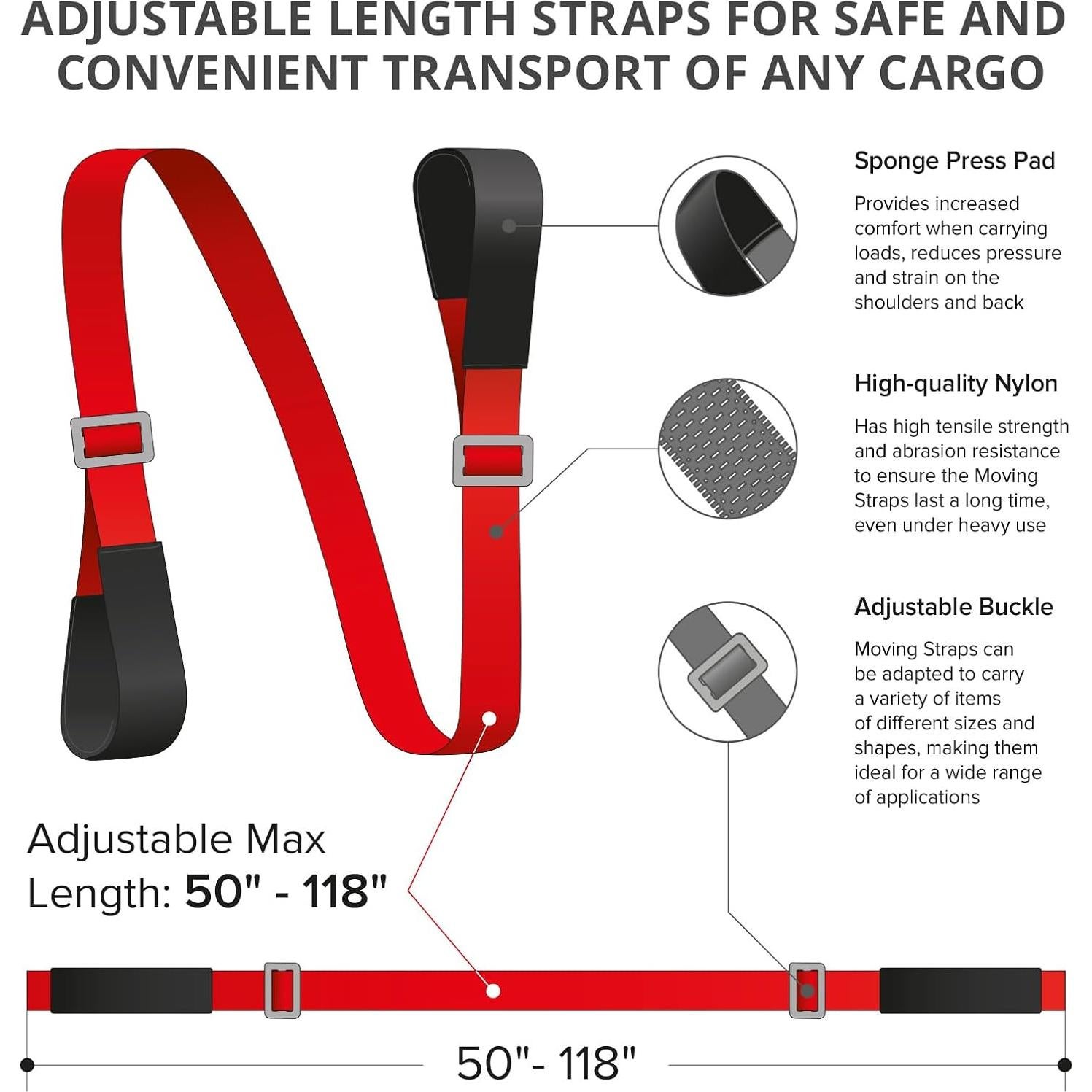 Correas de Movimiento X-Protector - 2 Piezas - Elevación para Muebles