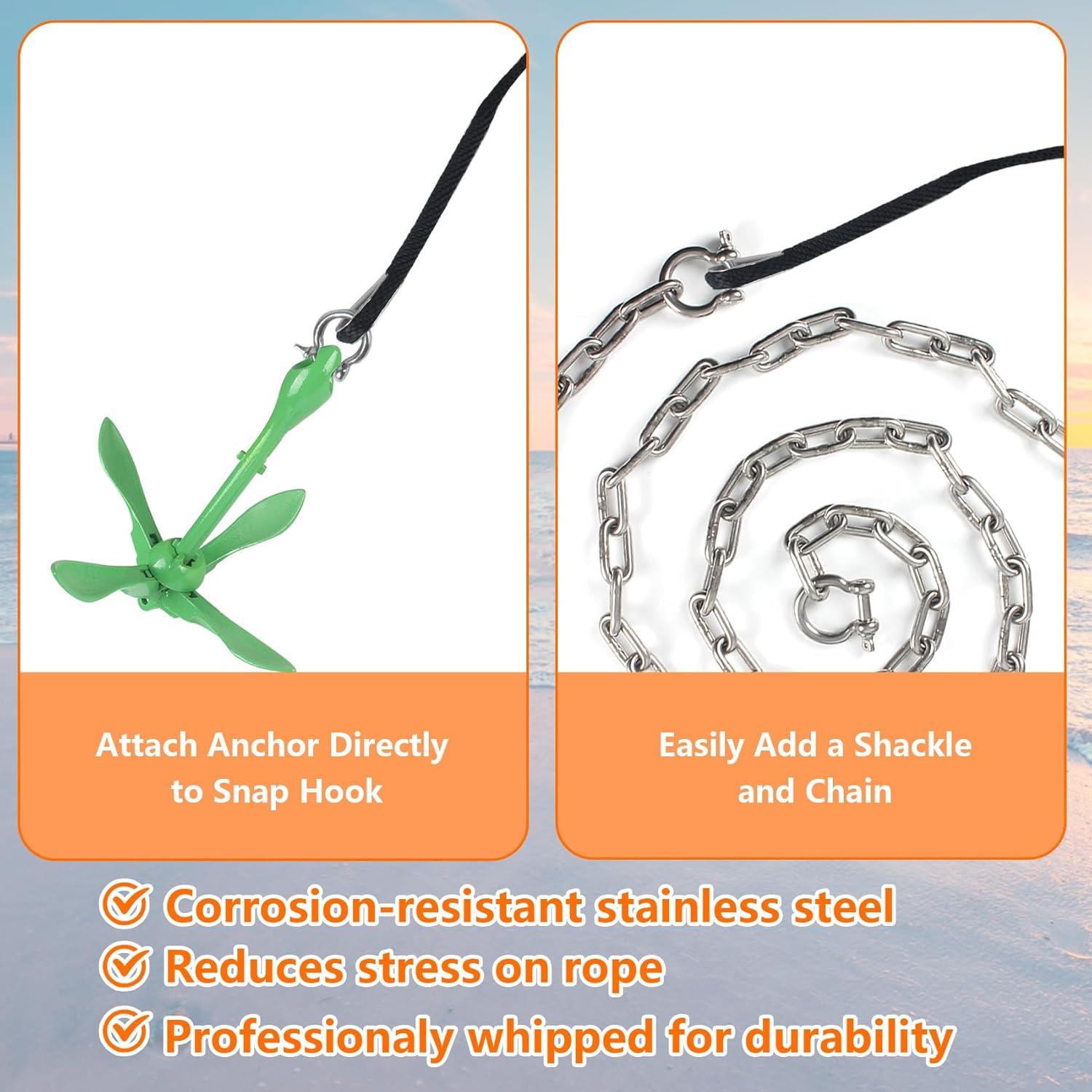 Cuerda de Ancla WTMore 15.24 m x 0.95 cm Polipropileno Negra