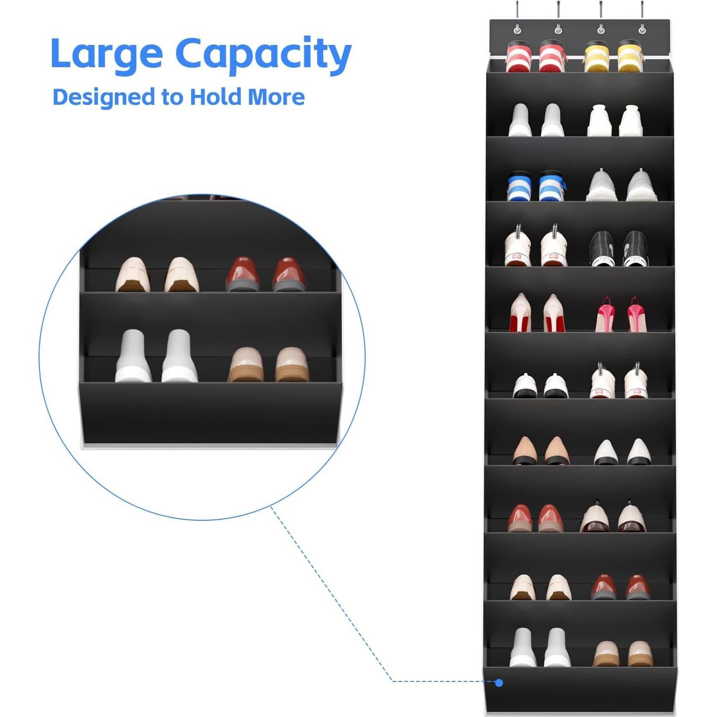 Organizador de Zapatos Colgante REGELETO 10 Niveles Negro