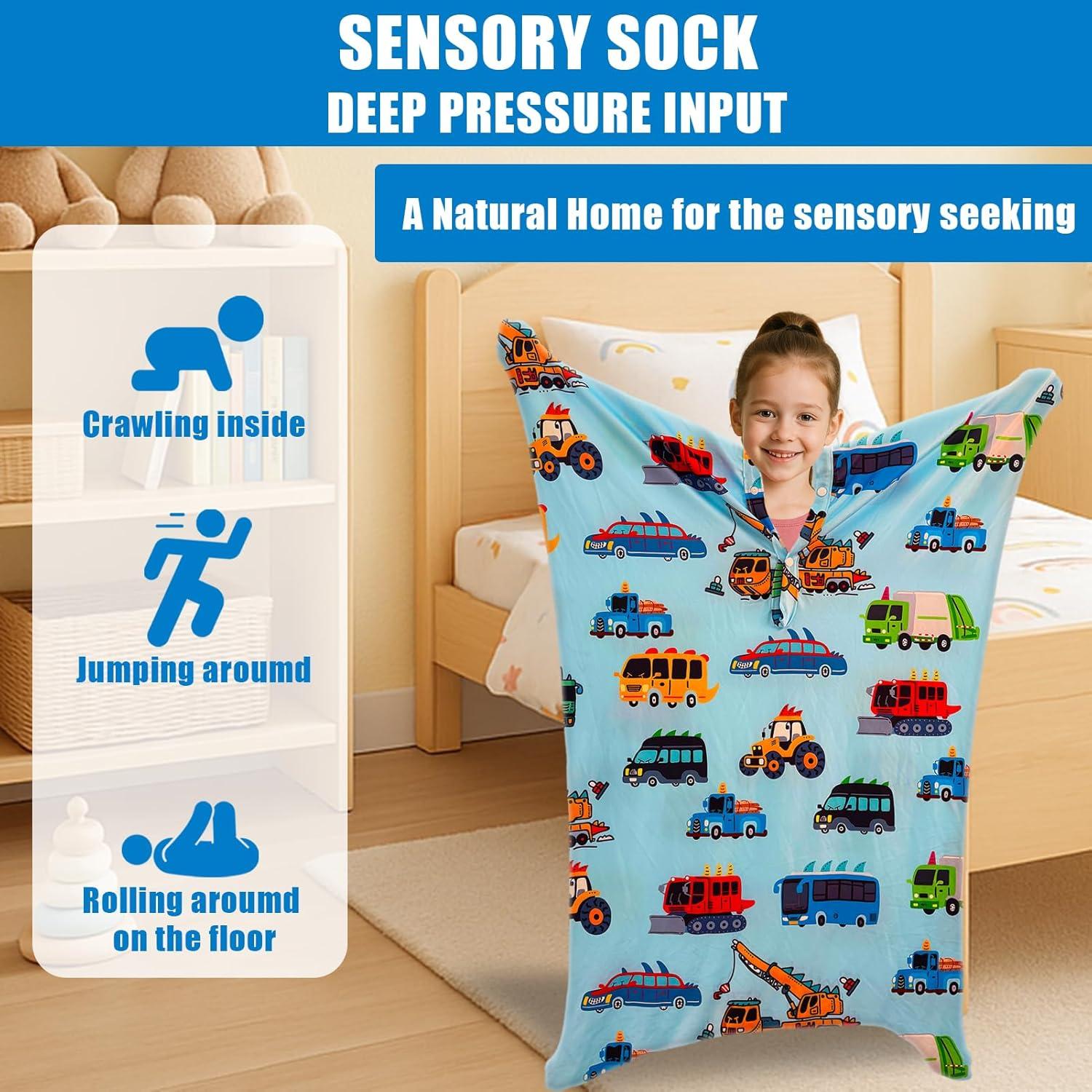 Calcetín Corporal Sensorial JFHNMLW Azul Pequeño para Niños