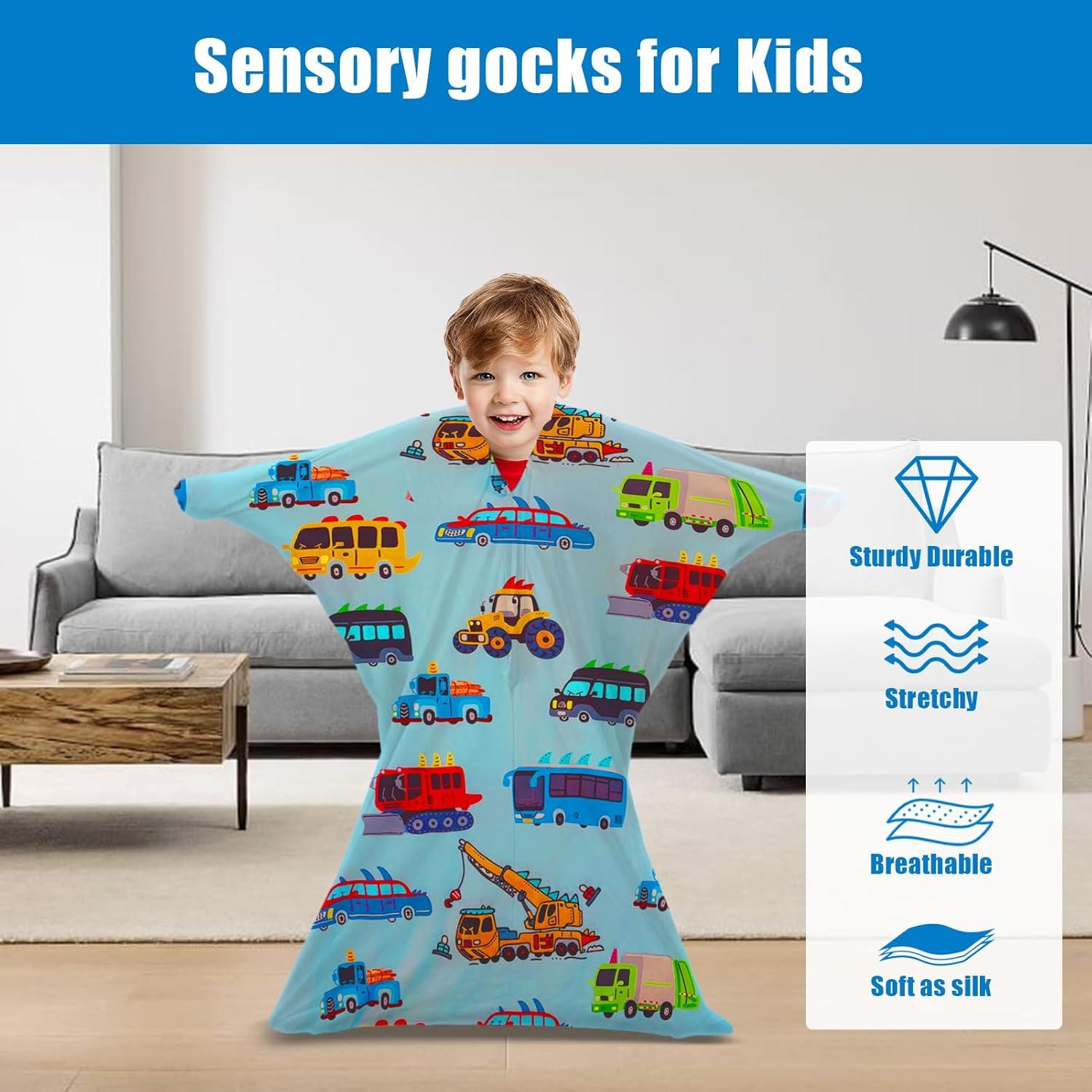 Calcetín Corporal Sensorial JFHNMLW Azul Pequeño para Niños