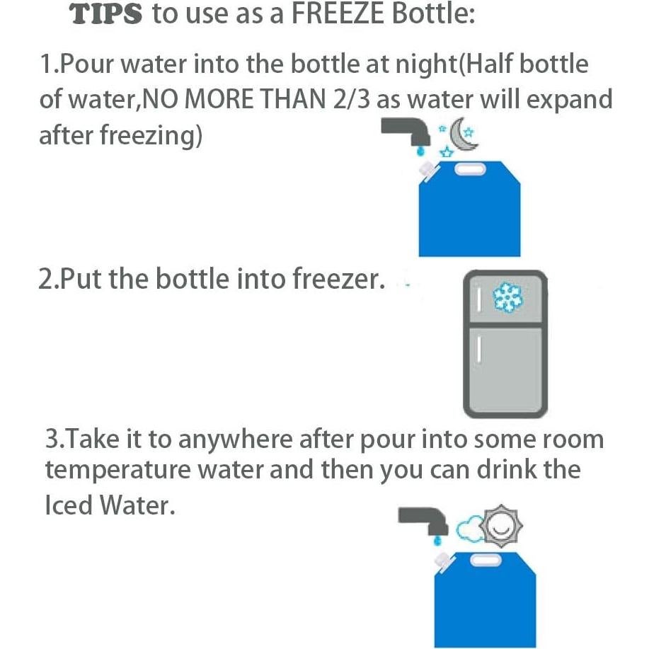 Bolsa de Agua Plegable SUPANT 4x5L Congelable y Reutilizable