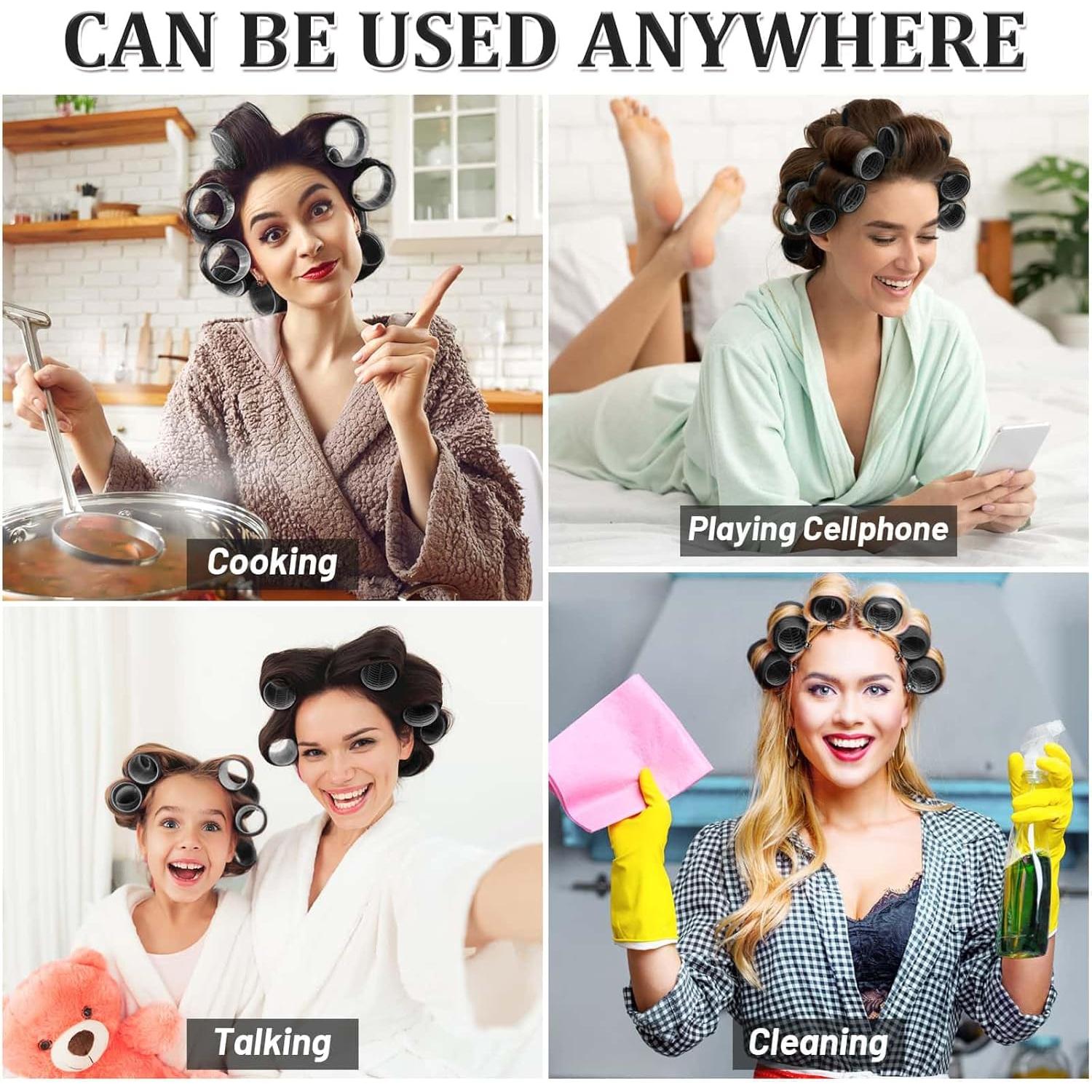 Rizadores de Cabello Grandes Acejoz con Clips de Acero Inoxidable