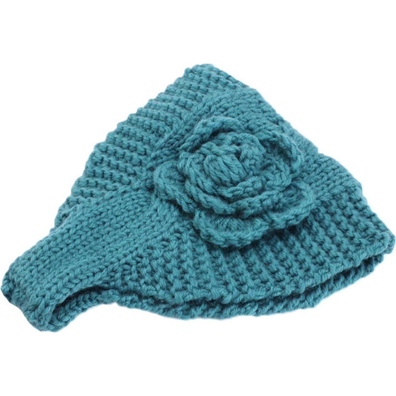 Diadema de Flores de Crochet Qianmome para Mujeres - 2PCS