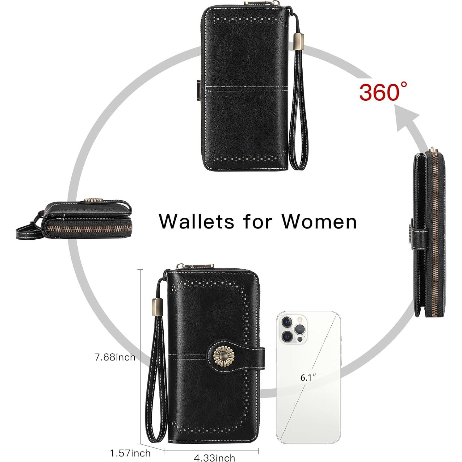 Billetera de Cuero SENDEFN para Mujeres con Bloqueo RFID