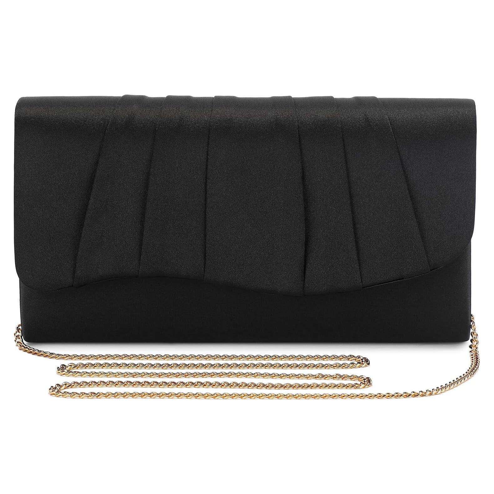 Bolso de Noche Plisado UBAYMAX para Mujeres - Negro