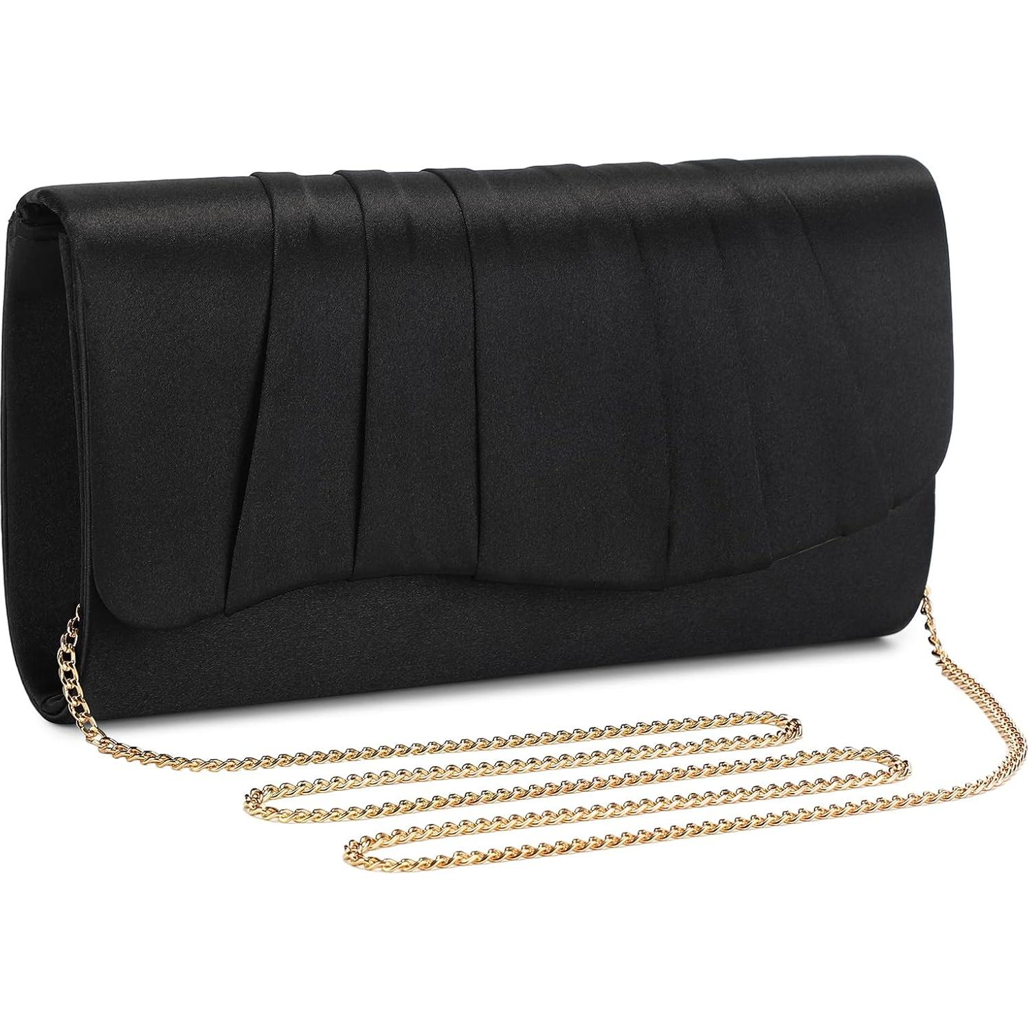 Bolso de Noche Plisado UBAYMAX para Mujeres - Negro