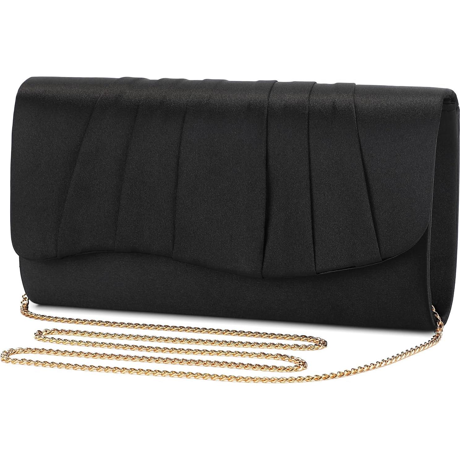 Bolso de Noche Plisado UBAYMAX para Mujeres - Negro