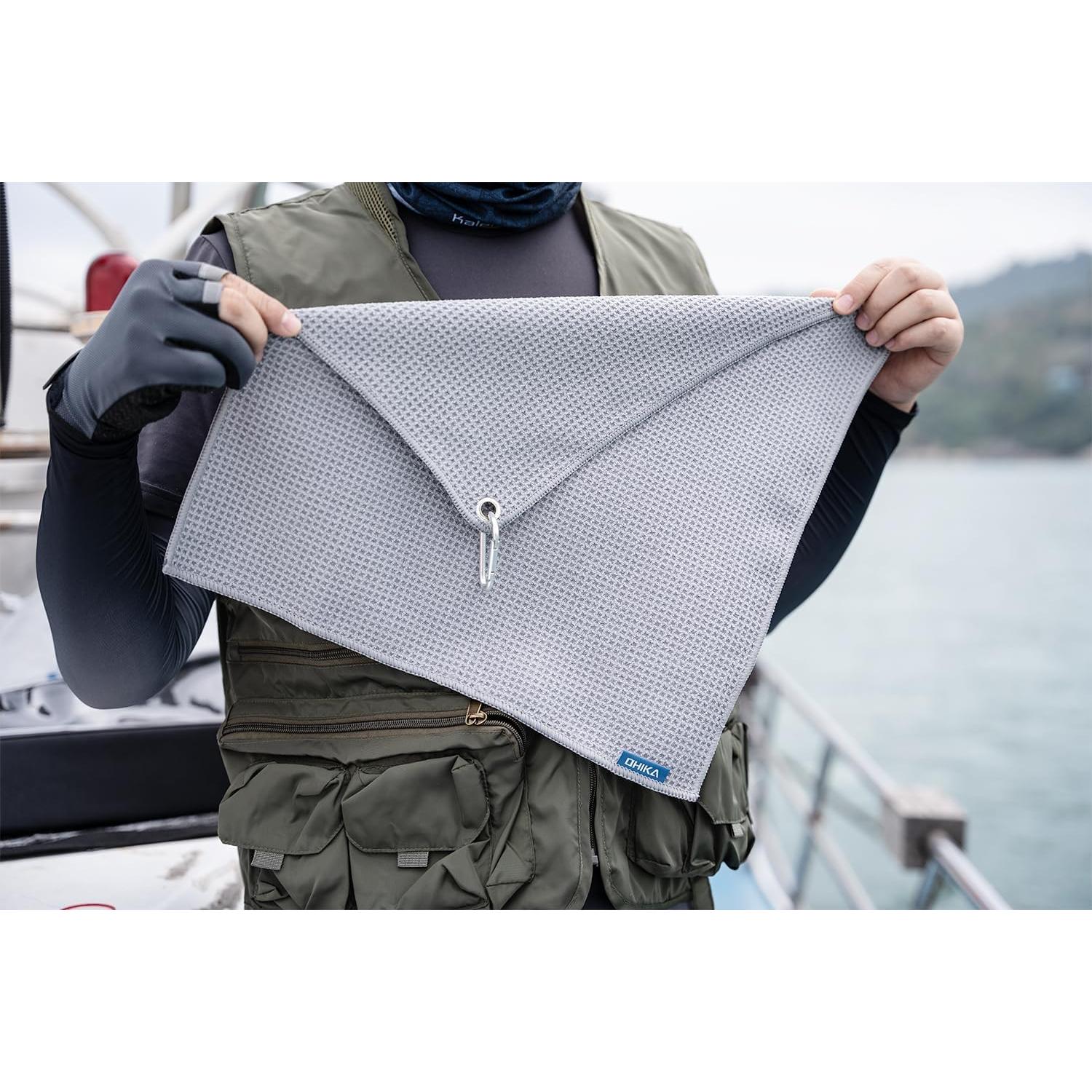 Toallas de Microfibra OHIKA para Pesca 16" x 16" - Paquete de 3