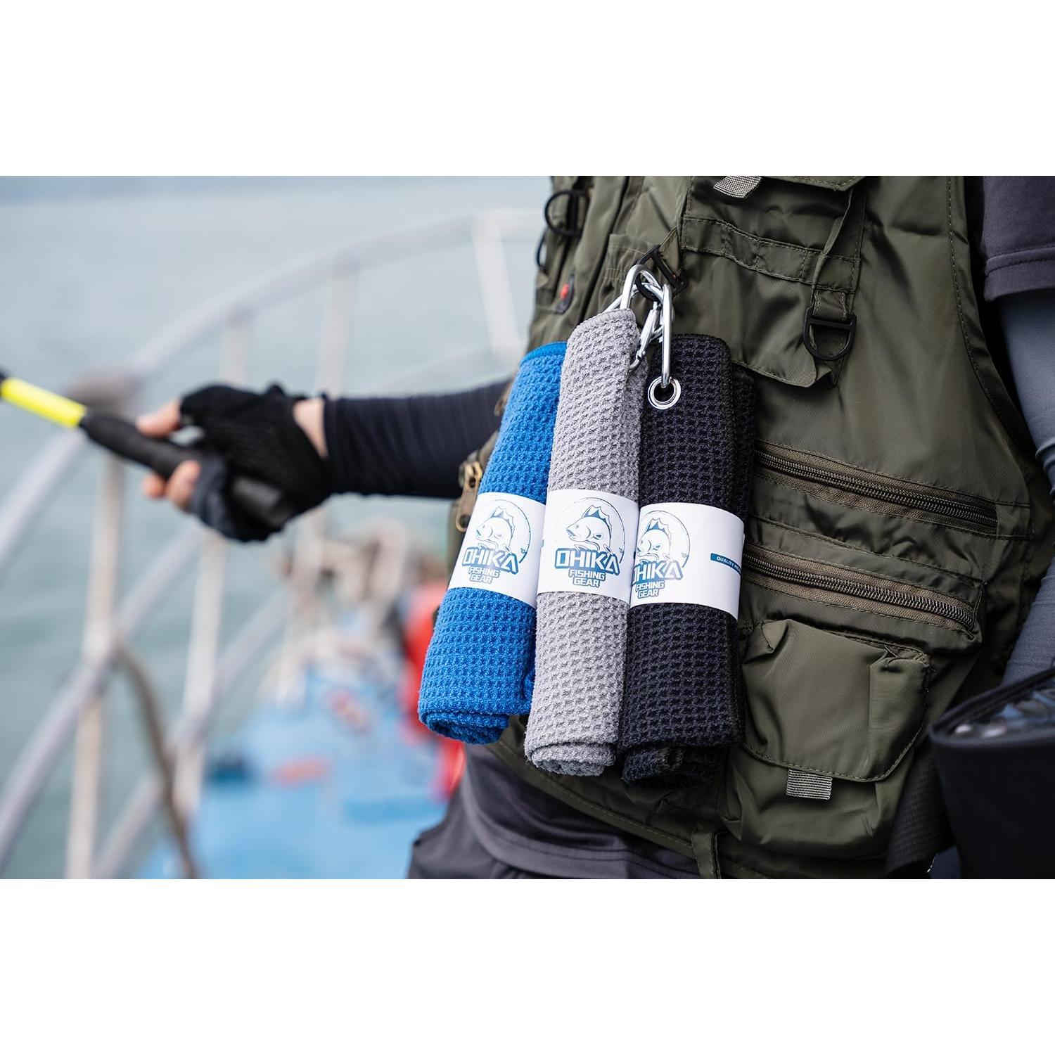 Toallas de Microfibra OHIKA para Pesca 16" x 16" - Paquete de 3