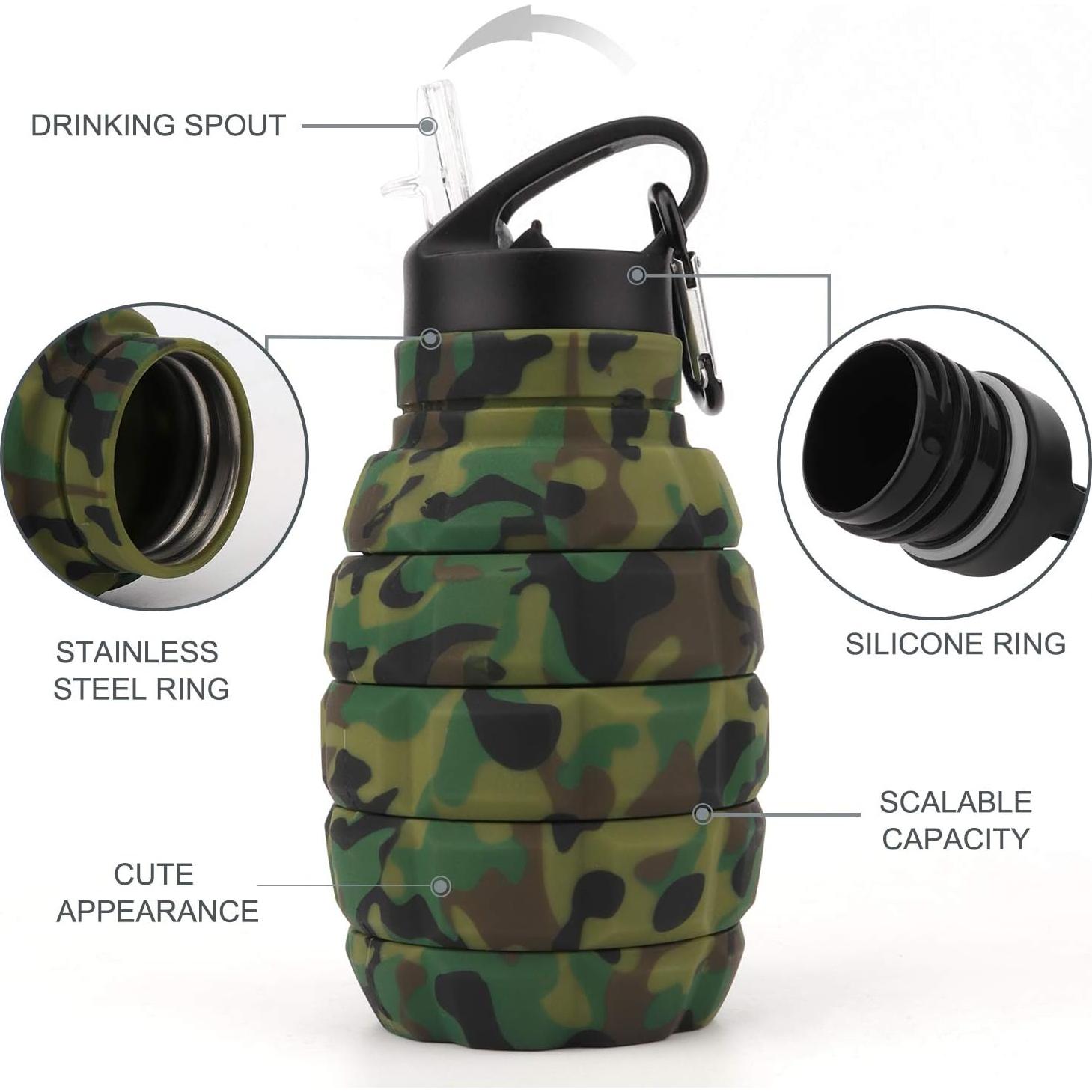 Botella de Agua Plegable 580 ml PenghaiYunfei Camuflaje