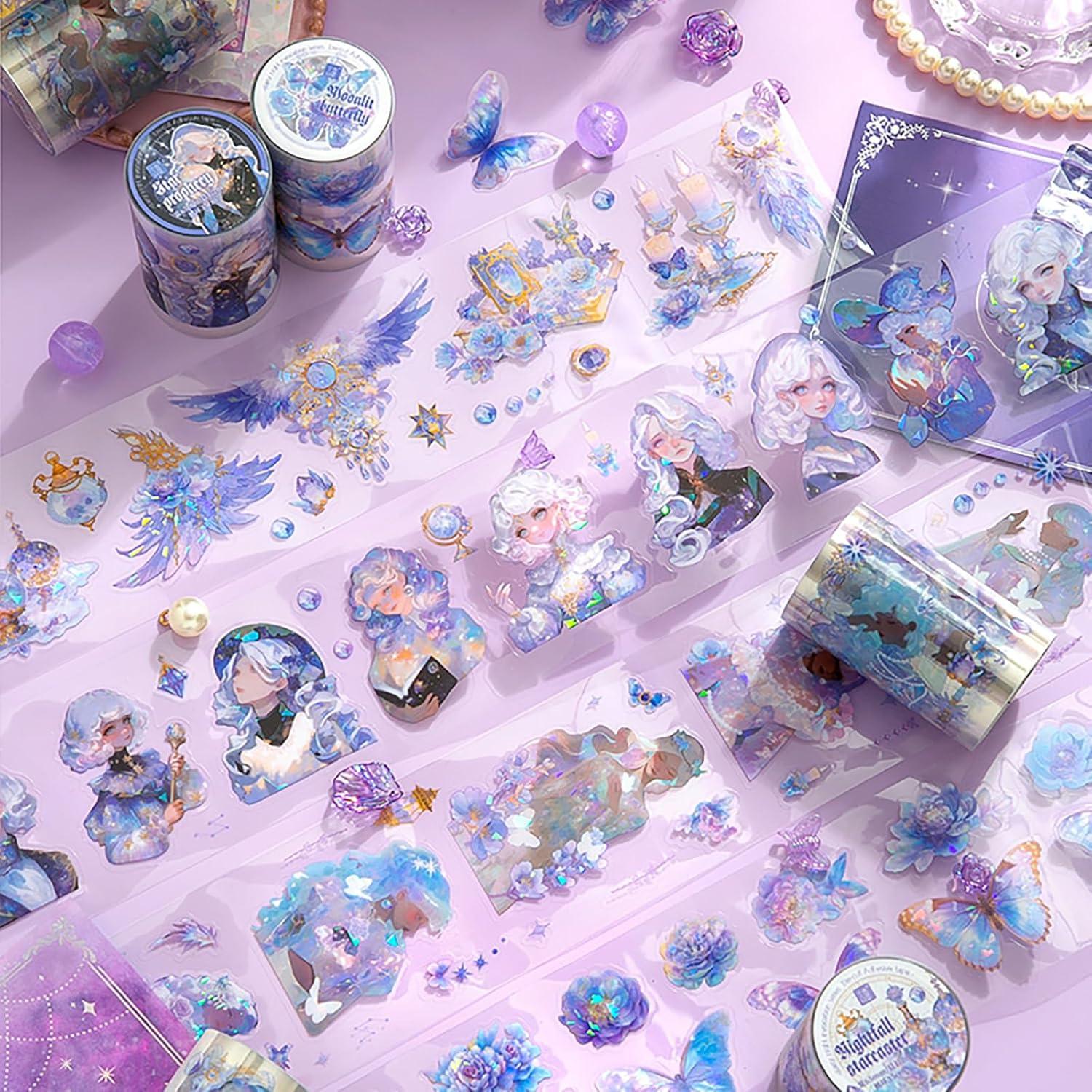 6 Rollos de Cinta Washi de PET Auguro para Scrapbooking 65mm