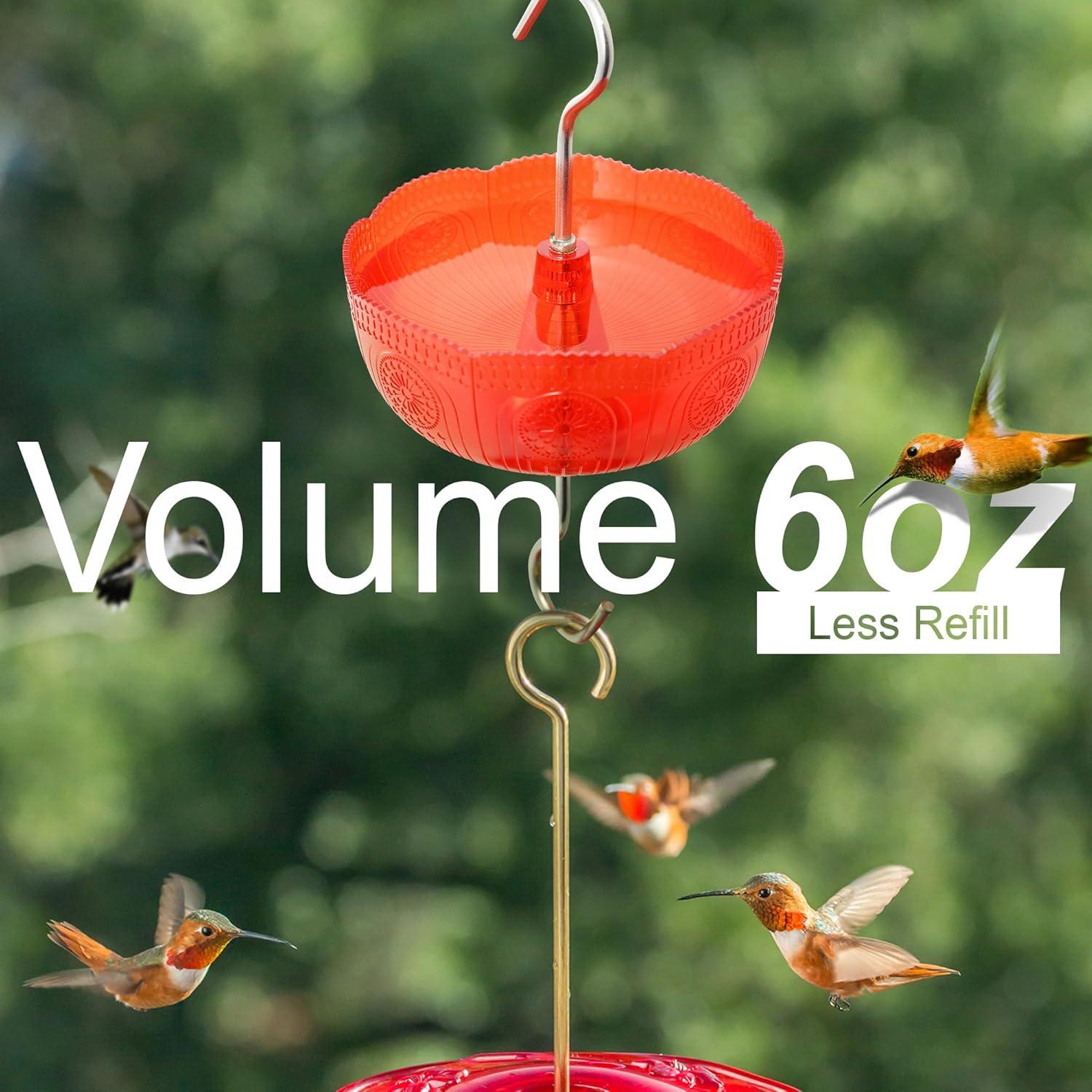 Moat para Alimentadores de Colibríes Knowone 177ml Rojo - 4 Piezas