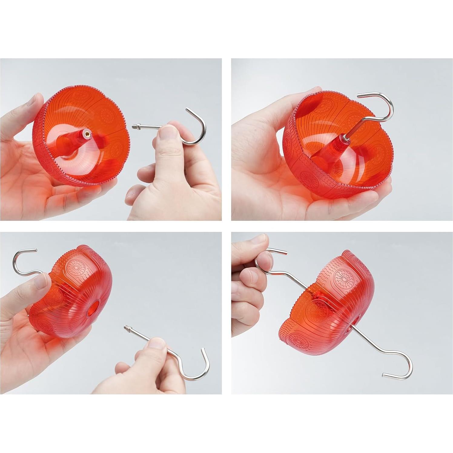 Moat para Alimentadores de Colibríes Knowone 177ml Rojo - 4 Piezas