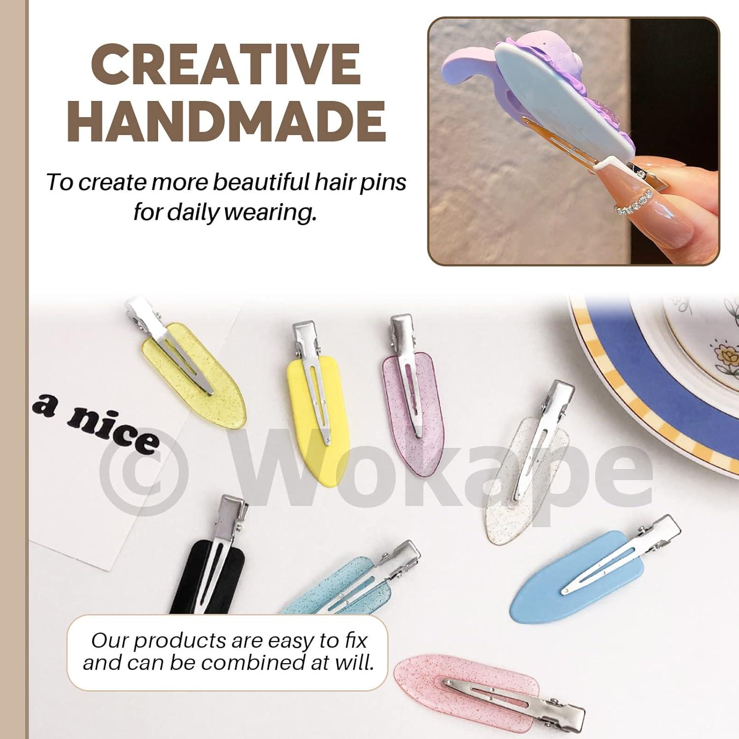 100 Clips de Peinar Wokape 3.6 cm Metal Plateado para Cabello