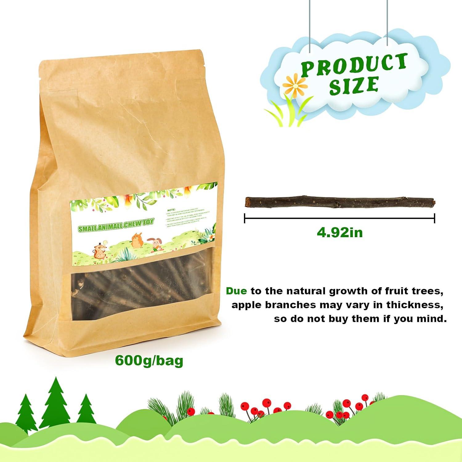 Palitos Masticables de Manzana 600g para Conejos y Cobayas