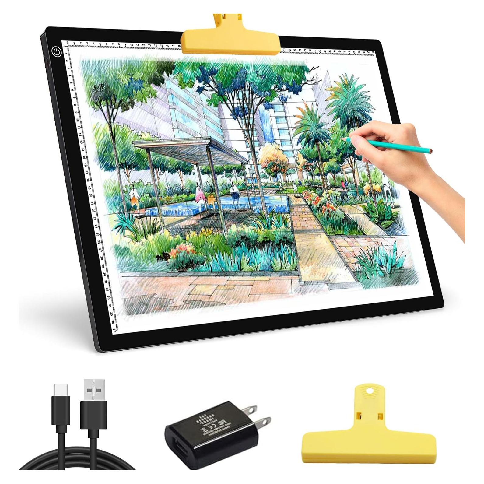 Tablero de Luz LED A2 LXJIN 60x40cm con Clip y Bolsa