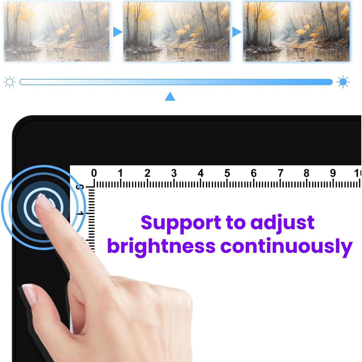 Tablero de Luz LED A2 LXJIN 60x40cm con Clip y Bolsa