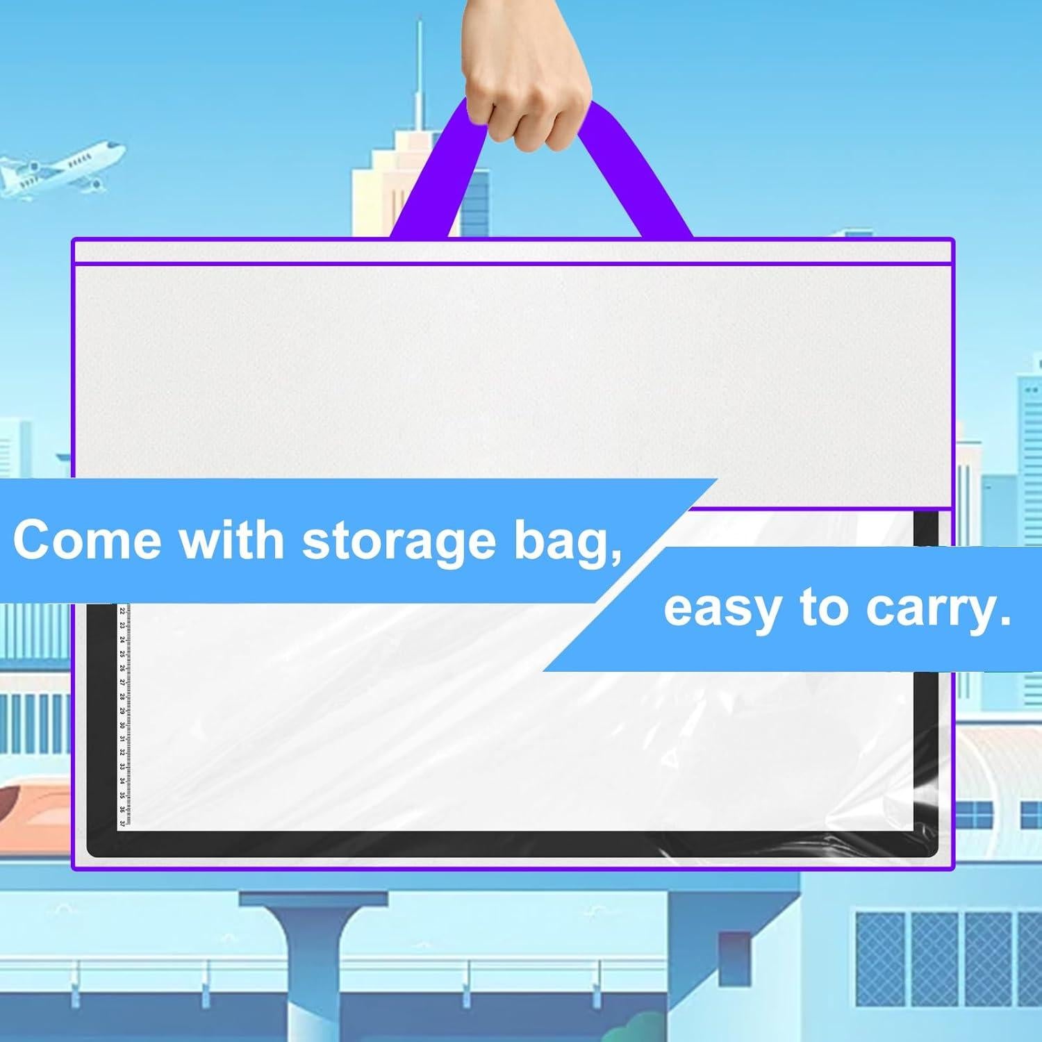 Tablero de Luz LED A2 LXJIN 60x40cm con Clip y Bolsa