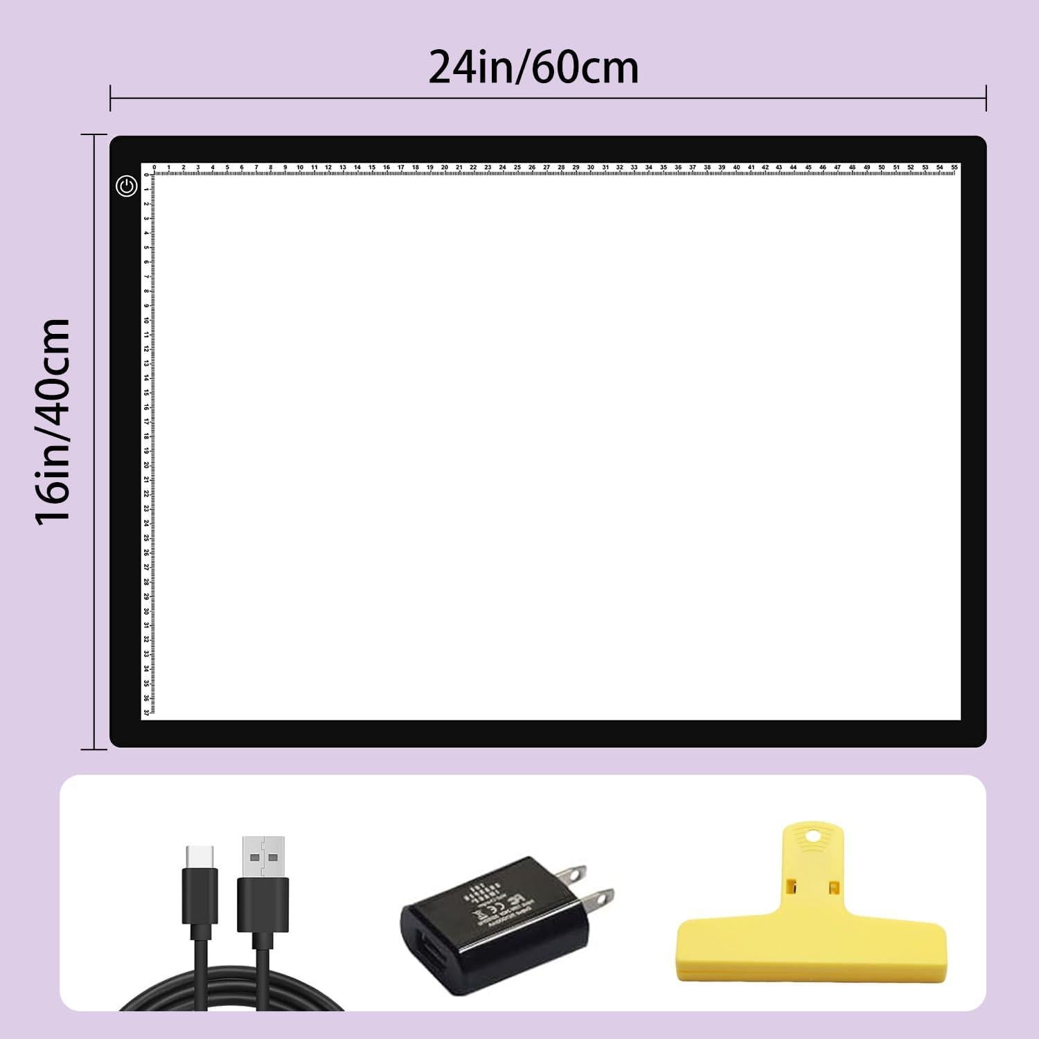 Tablero de Luz LED A2 LXJIN 60x40cm con Clip y Bolsa