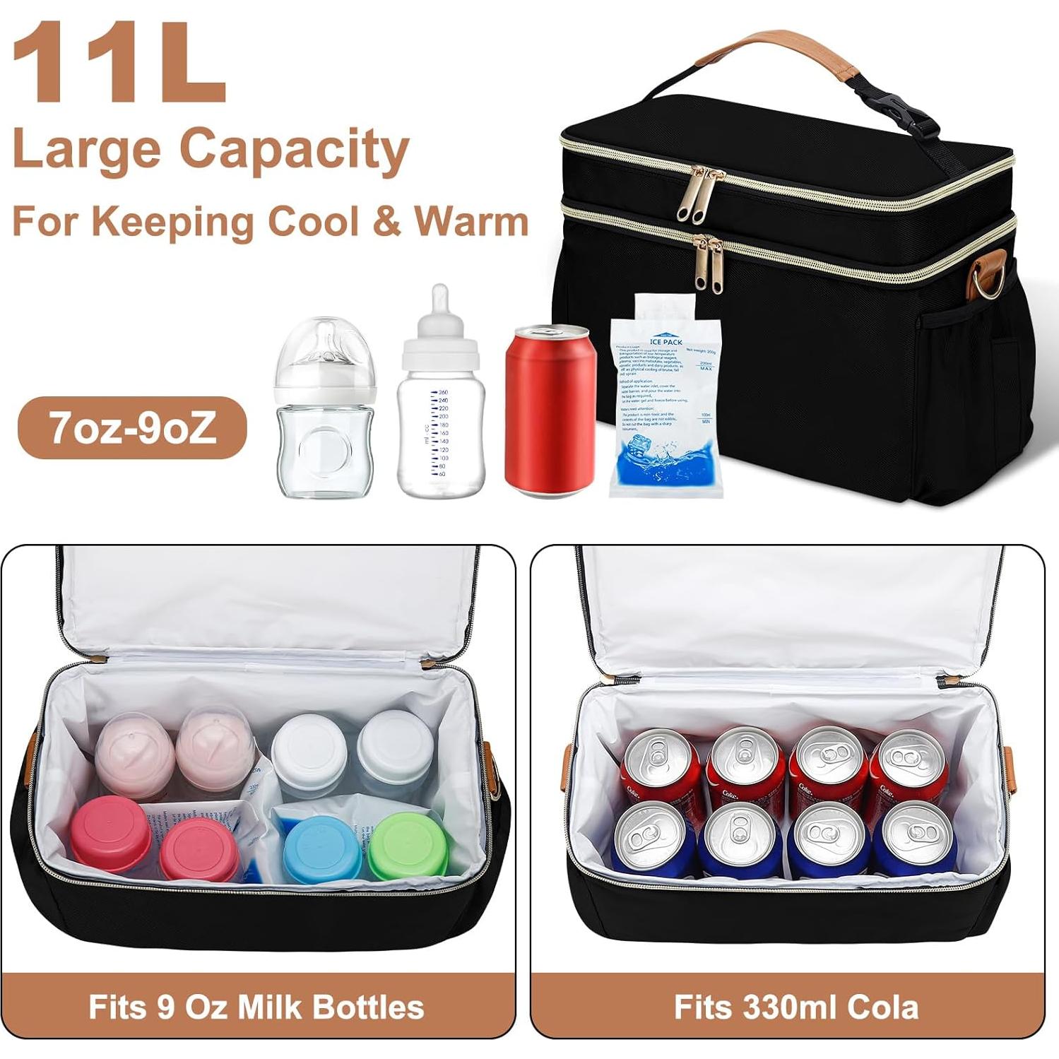 Bolsa de Enfriamiento para Leche Materna GDNasist Negra