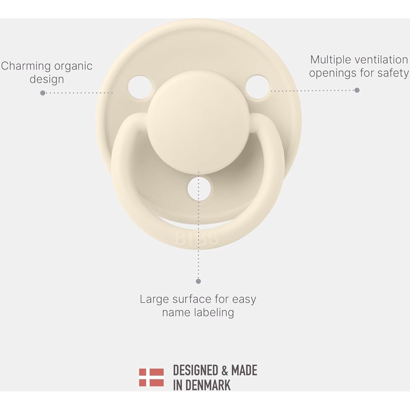 Chupete BIBS De Lux 2-Pack Silicona 0-36 Meses Menta Nórdica