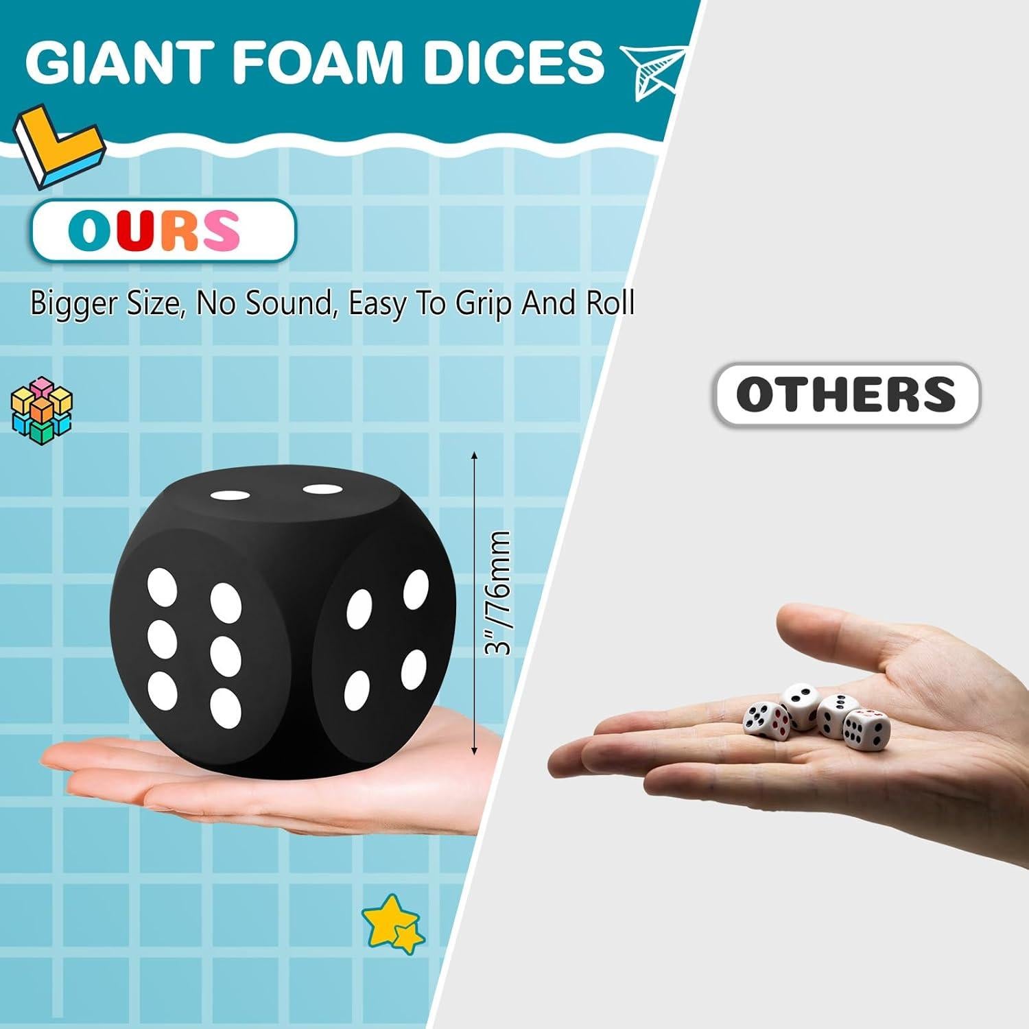 Dados de Espuma Shappy 7.62 cm Kawaii para Juegos Educativos