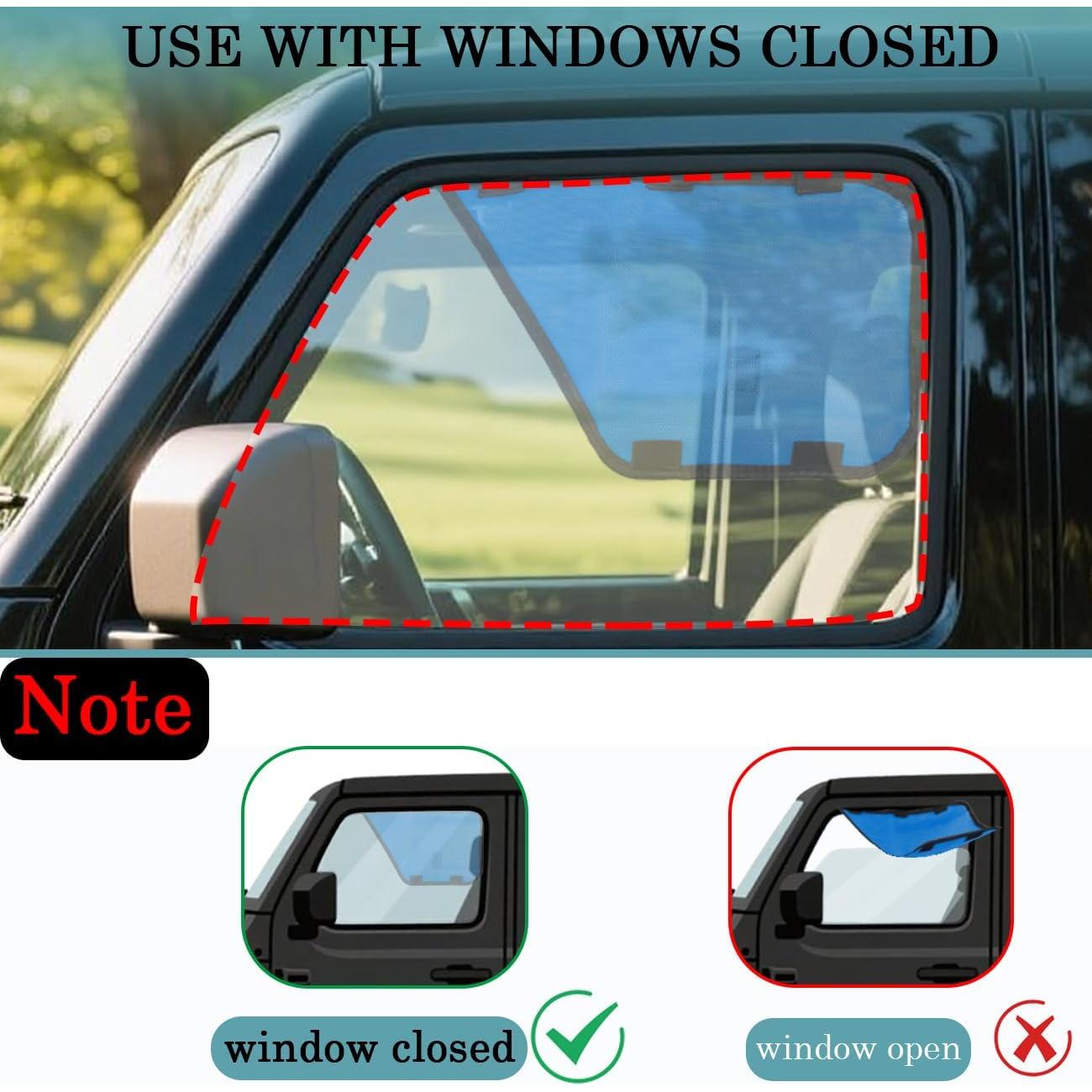 Protector de Ventana Lateral Jeep Wrangler EJDRFN Negro