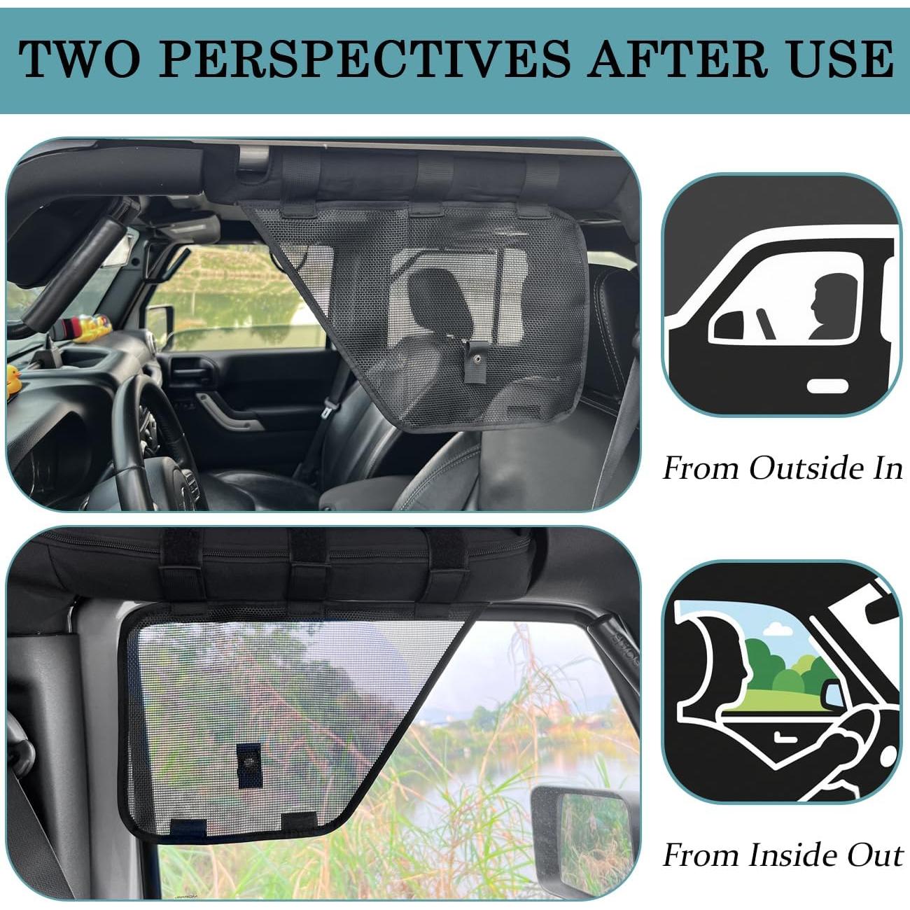 Protector de Ventana Lateral Jeep Wrangler EJDRFN Negro