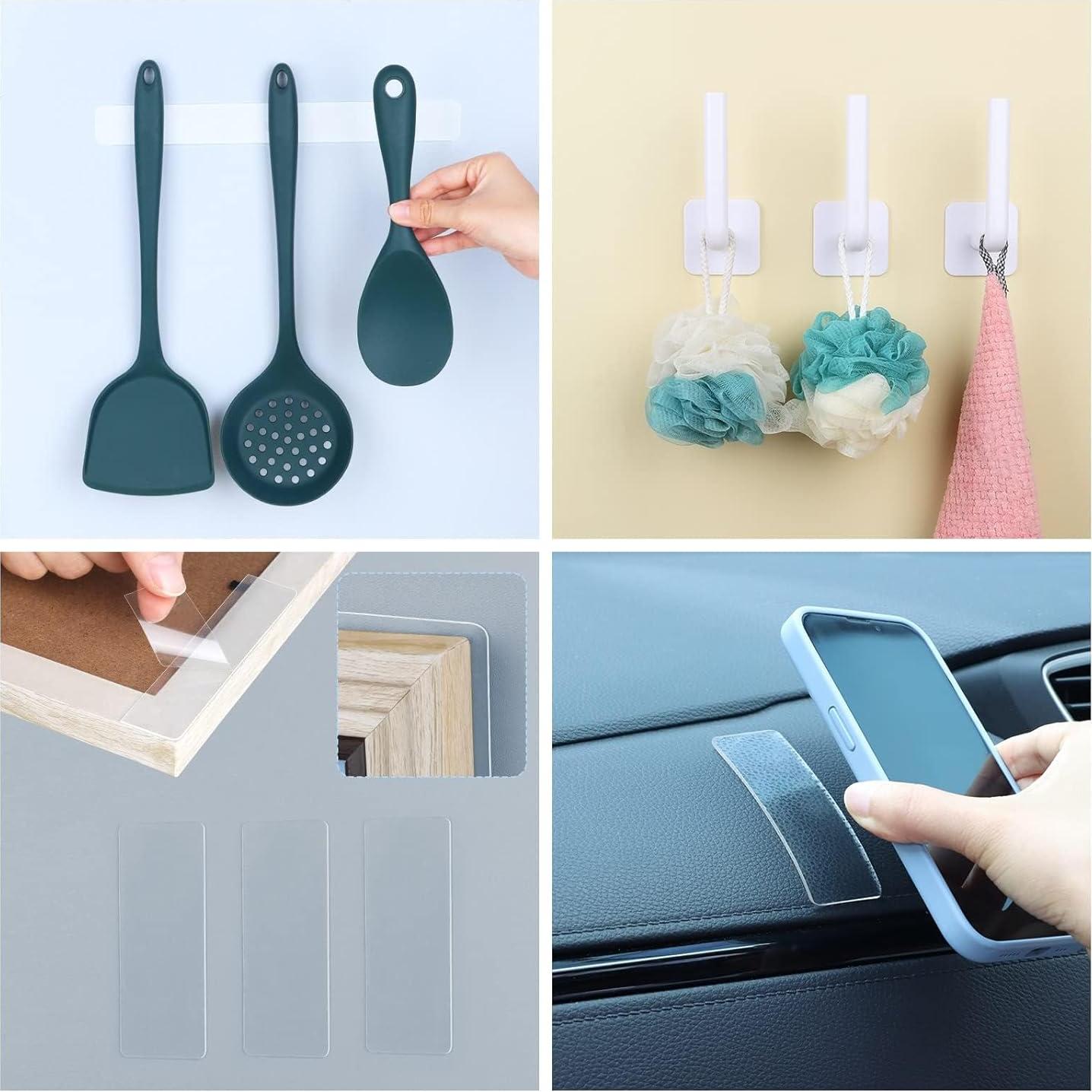 Cinta Adhesiva Doble Cara MILEQEE 10PCS 9.19x3.51cm Transparente