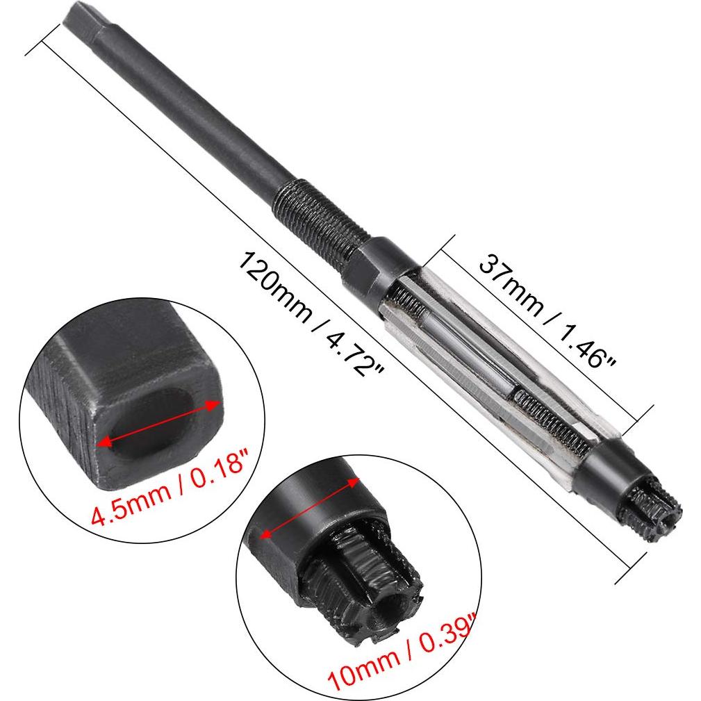 Reamer Manual Ajustable uxcell 10-10.75mm Acero H8 6 Flautas