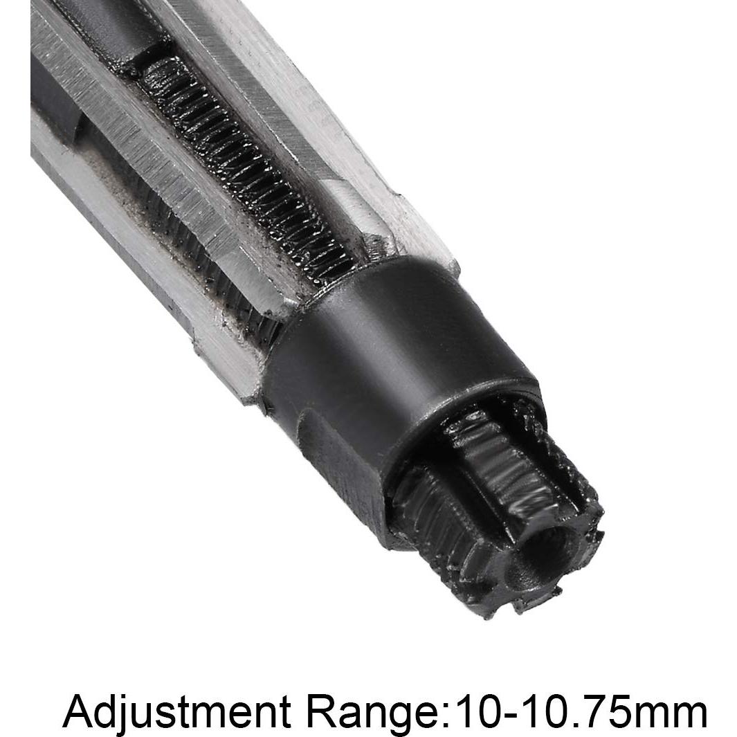 Reamer Manual Ajustable uxcell 10-10.75mm Acero H8 6 Flautas