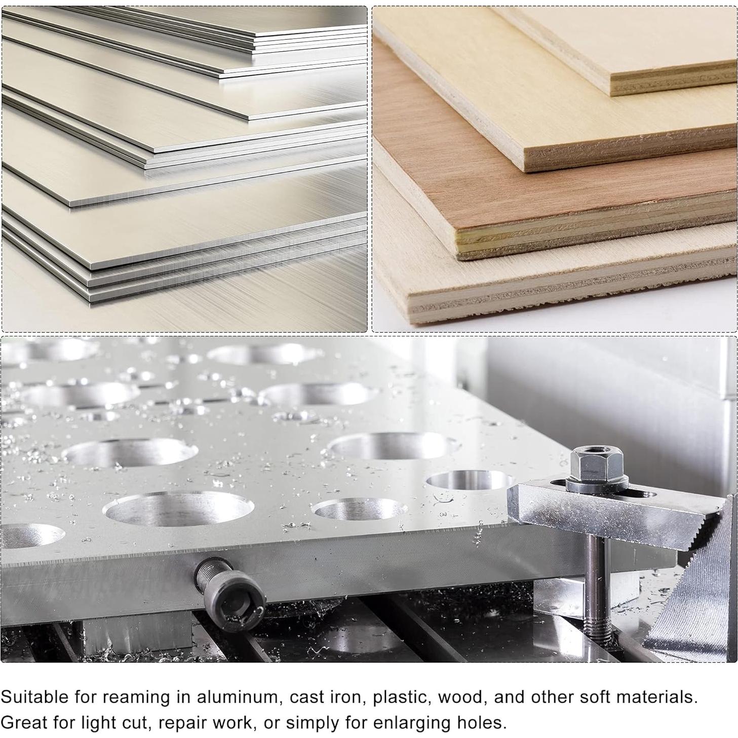 Reamer Manual Ajustable uxcell 10-10.75mm Acero H8 6 Flautas