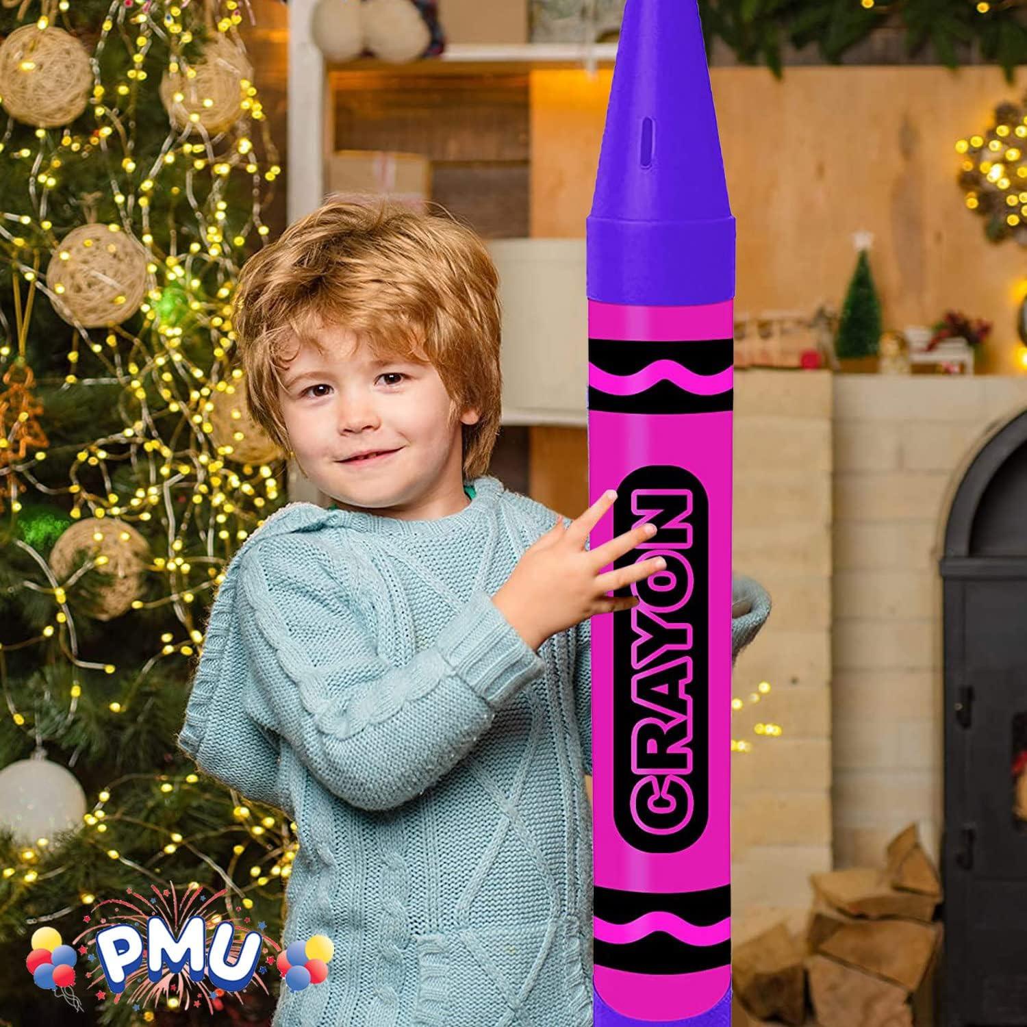 Banco de Crayón Gigante PMU 91 cm Rosa Fucsia y Púrpura