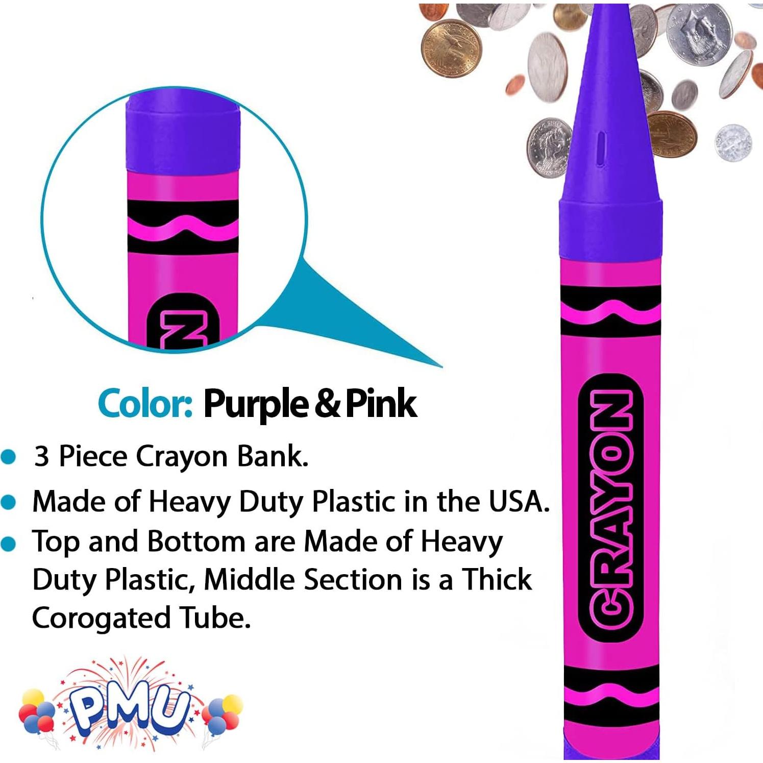 Banco de Crayón Gigante PMU 91 cm Rosa Fucsia y Púrpura