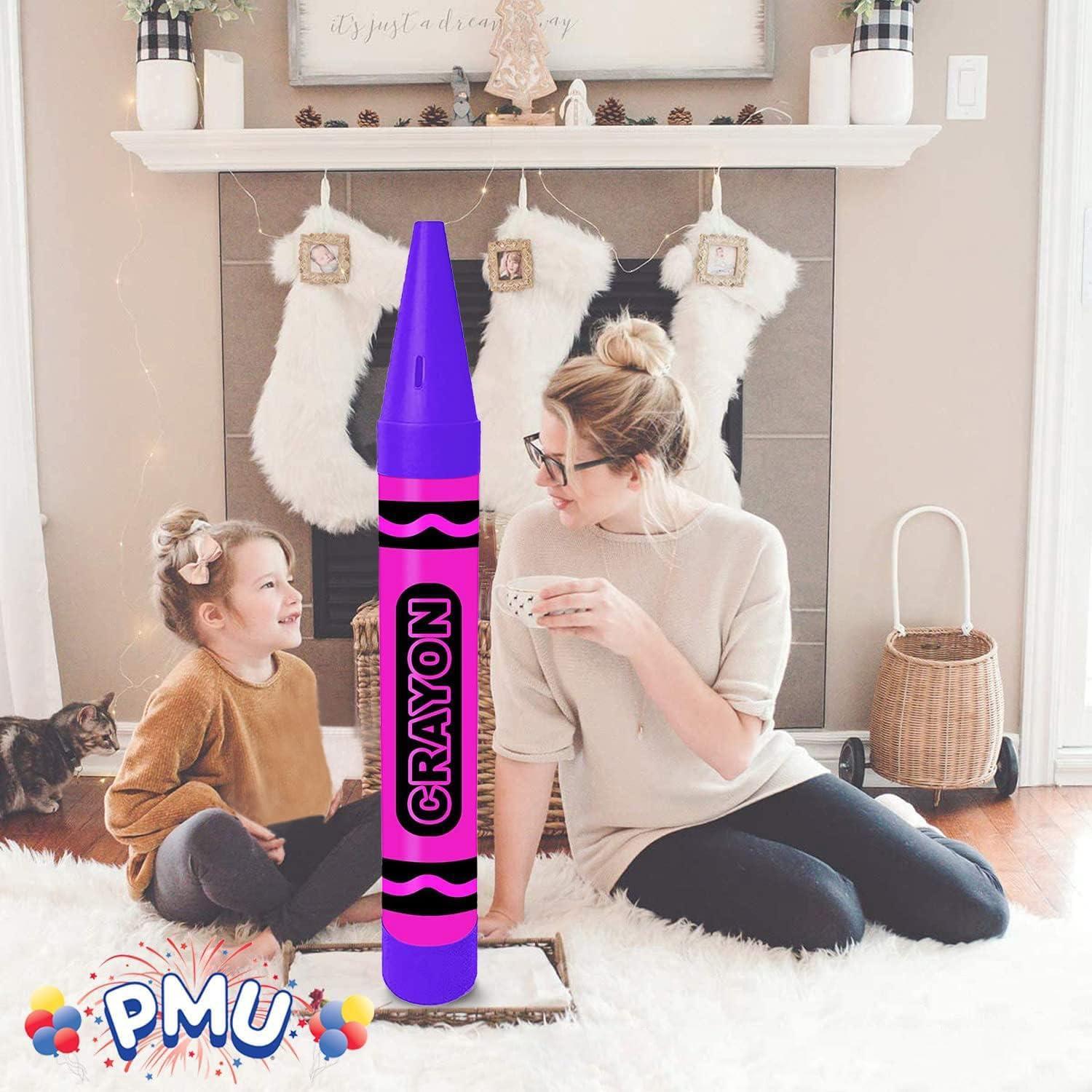 Banco de Crayón Gigante PMU 91 cm Rosa Fucsia y Púrpura