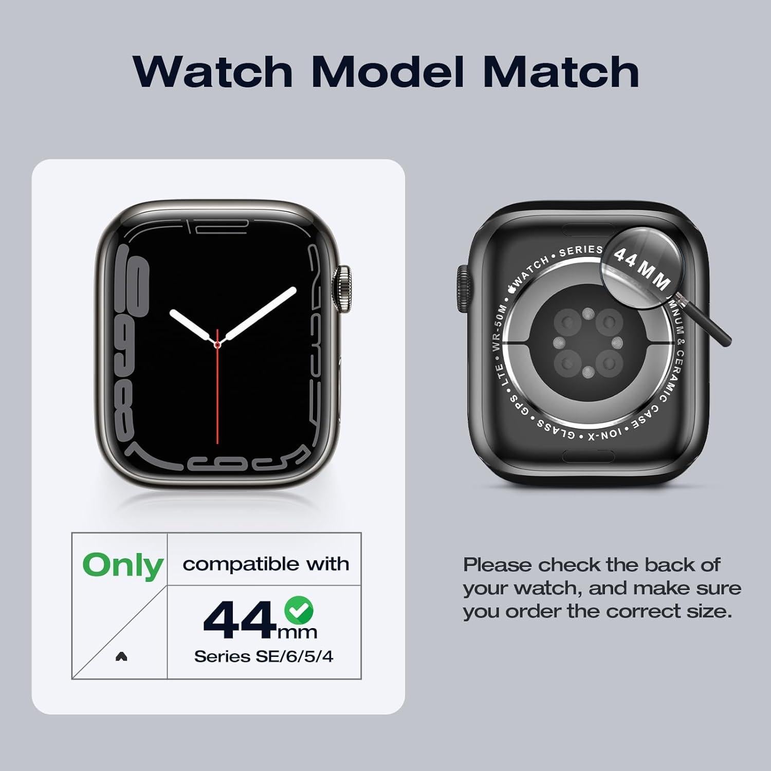 Funda Goton para Apple Watch 44mm Series SE/6/5/4 Impermeable