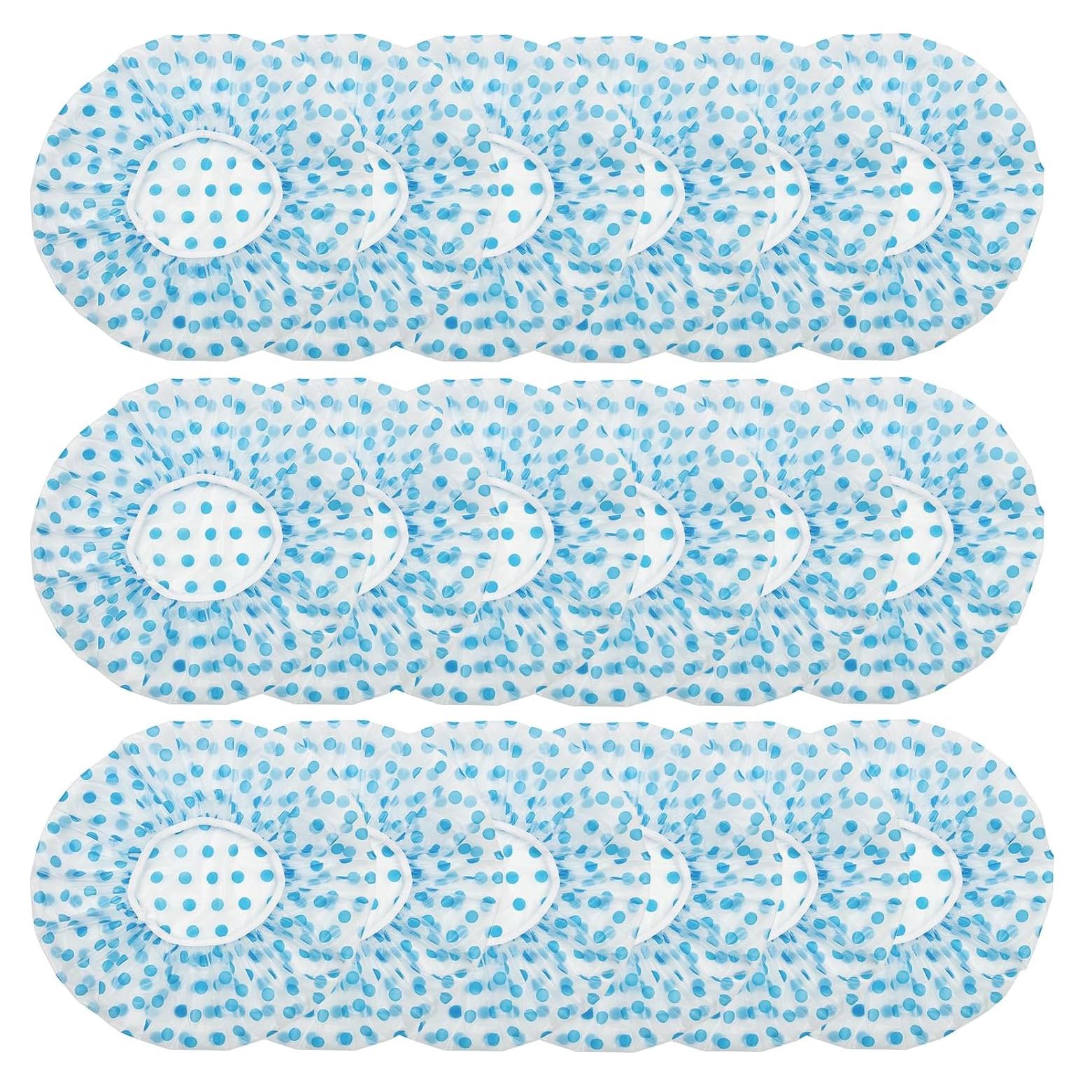 18 Gorras de Ducha Impermeables ZGQHZR Reutilizables Azul