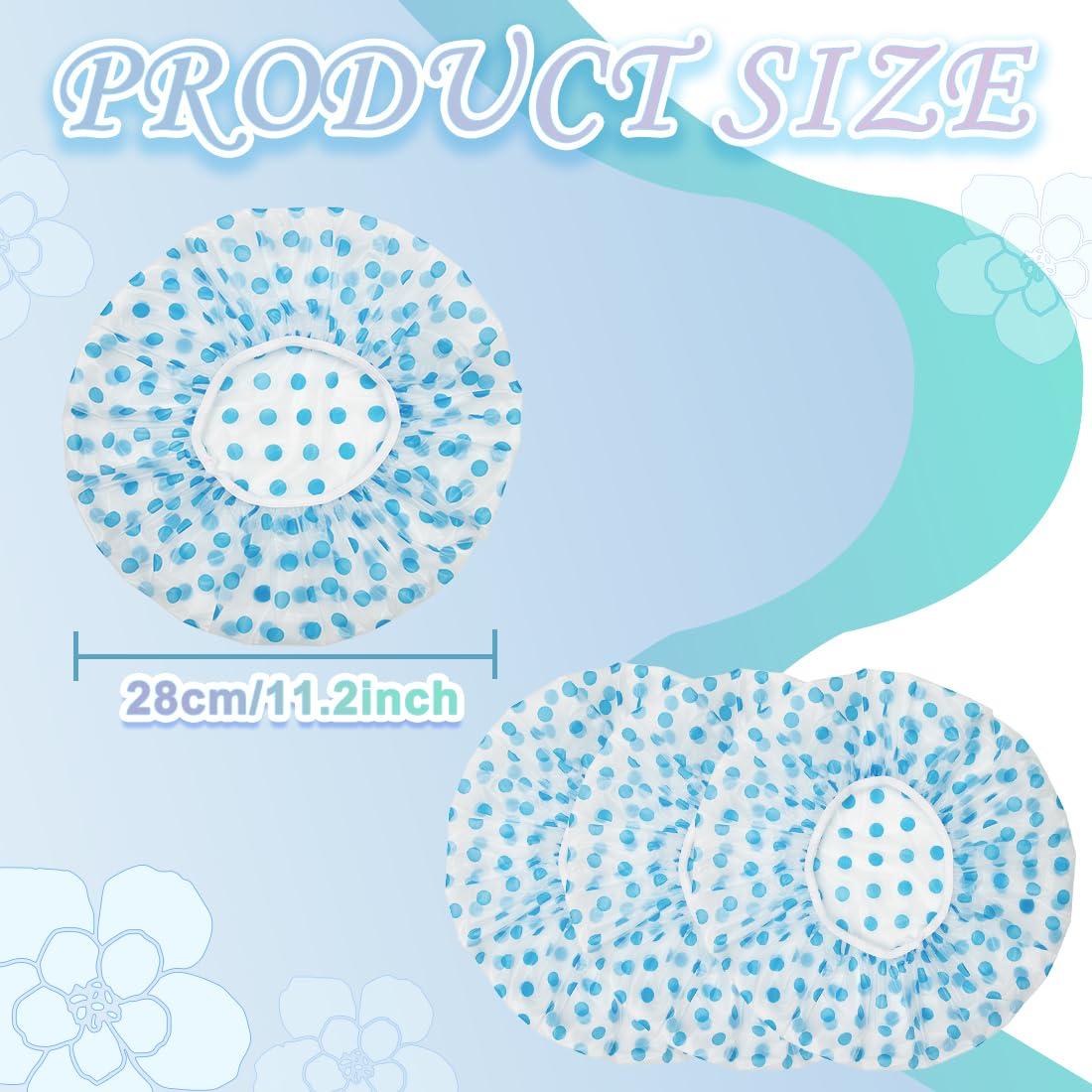 18 Gorras de Ducha Impermeables ZGQHZR Reutilizables Azul