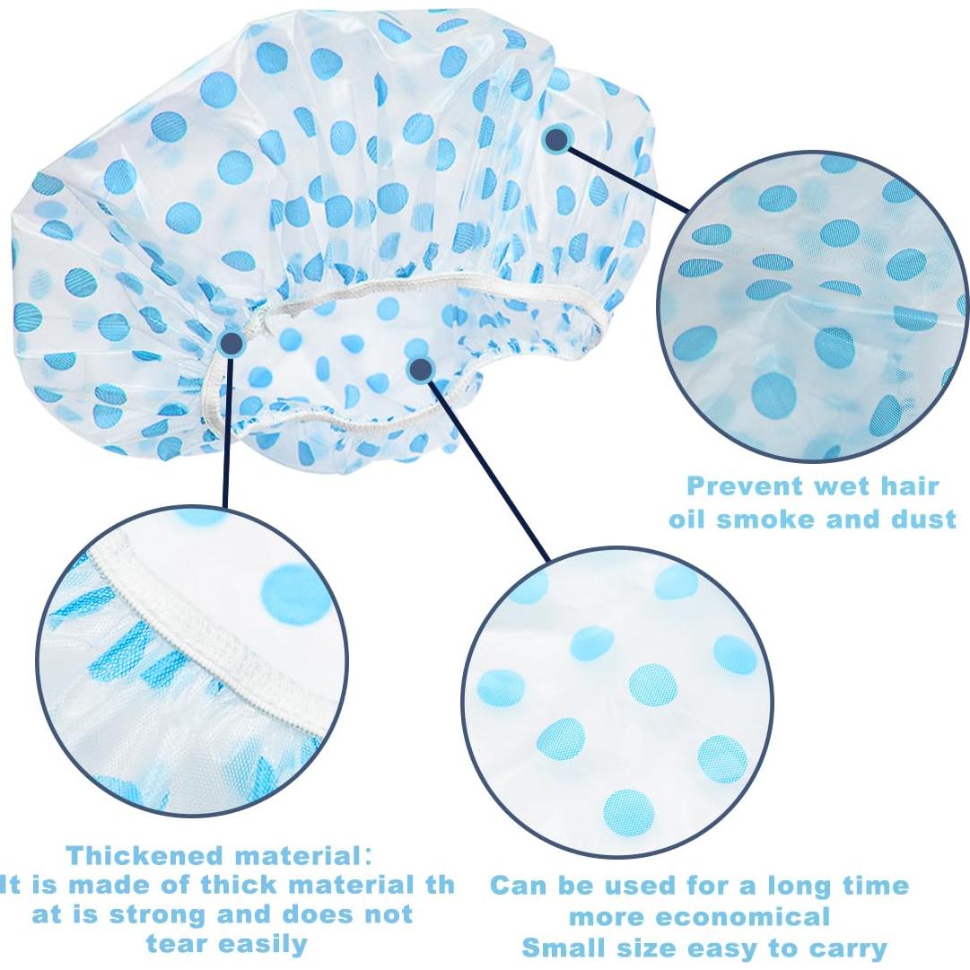 18 Gorras de Ducha Impermeables ZGQHZR Reutilizables Azul