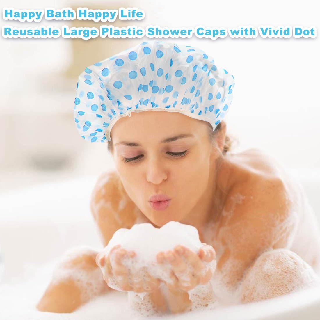 18 Gorras de Ducha Impermeables ZGQHZR Reutilizables Azul