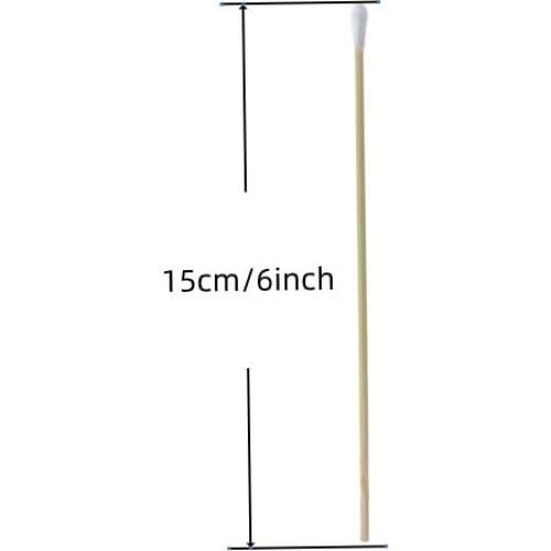 Bastones de Algodón RIKWOG 200 Pcs 15 cm Mango de Madera
