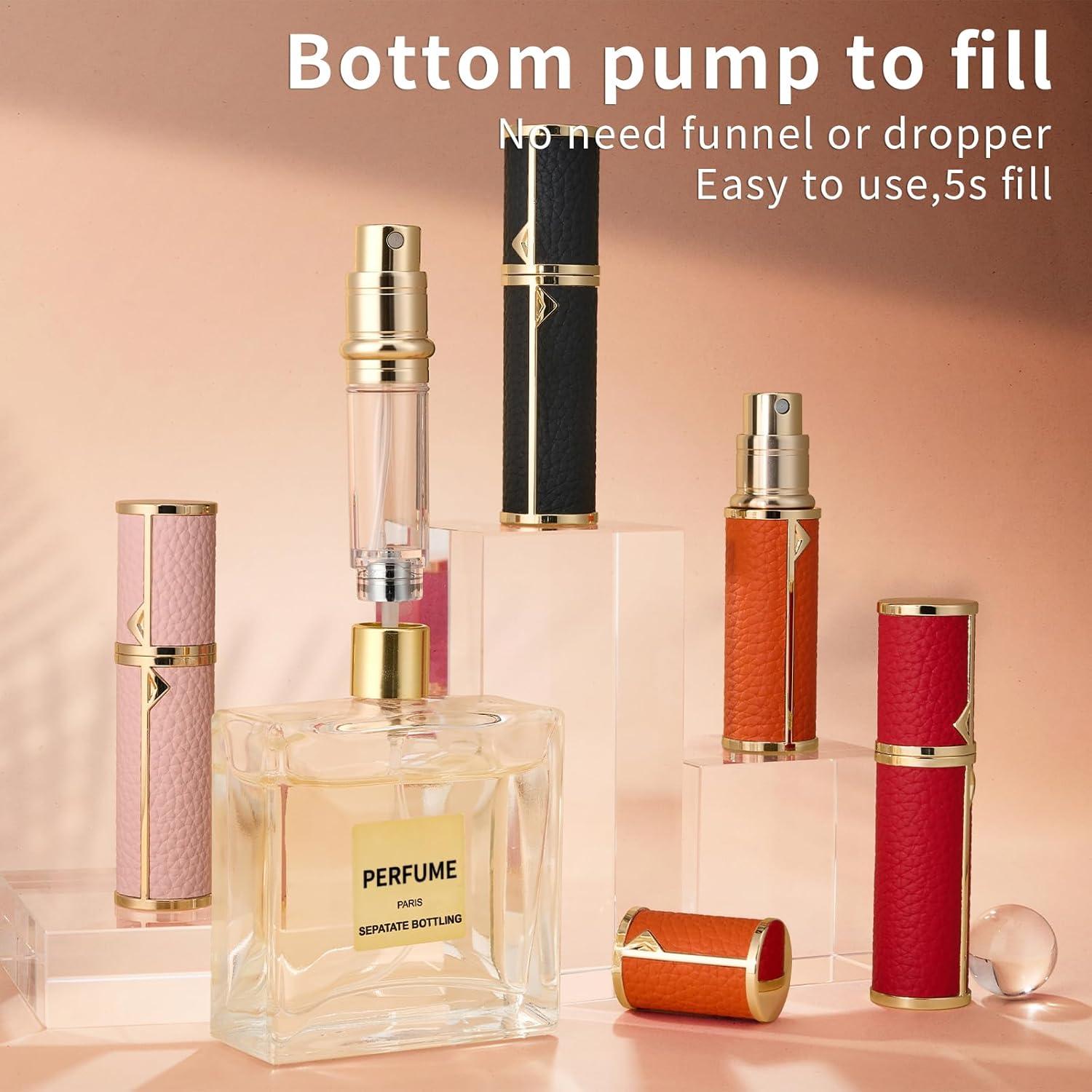 Botella de Perfume Rellenable Sinyutia 5ml Cuero Negro