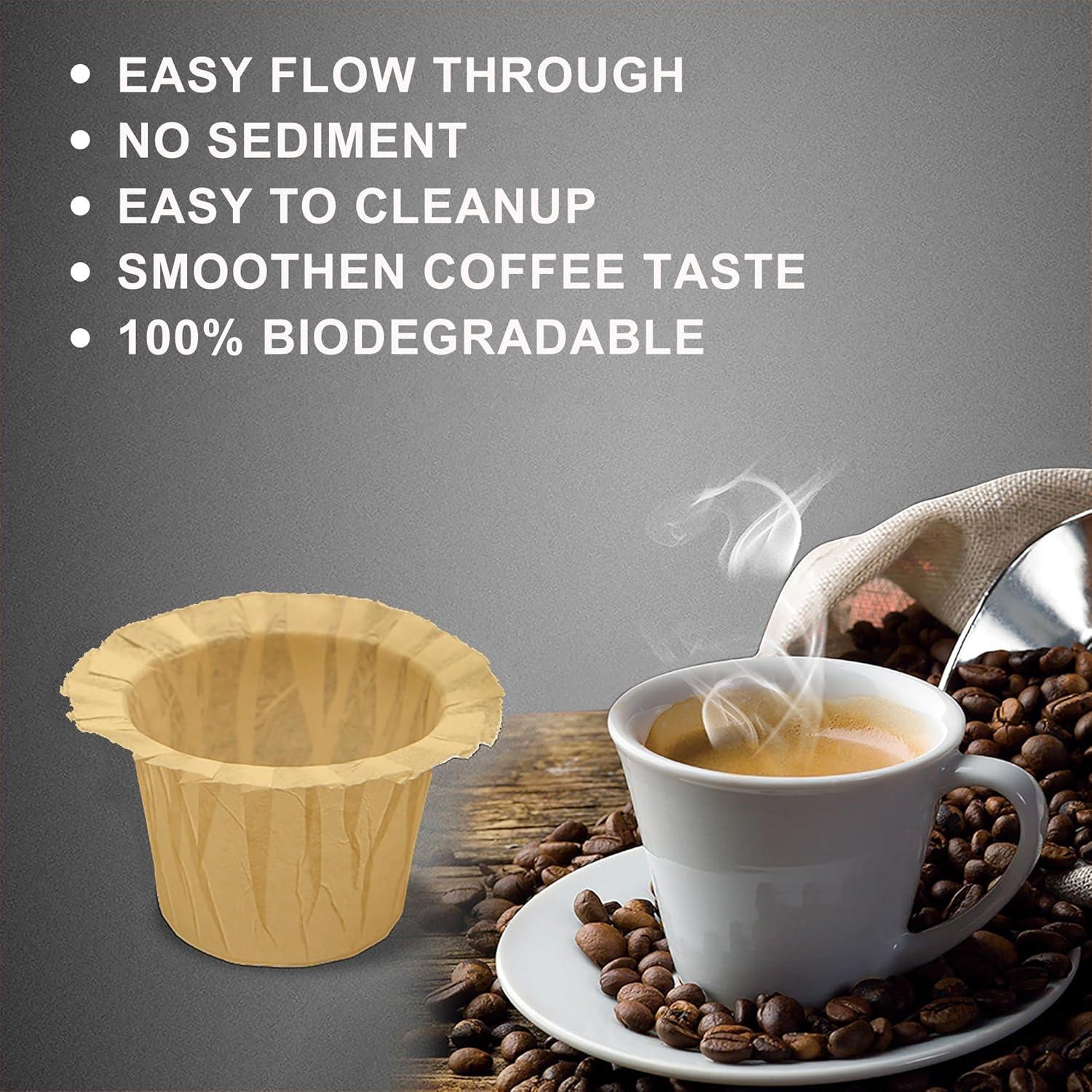 Filtros de Papel Natural Haetyly para K-Cup 100 Unidades