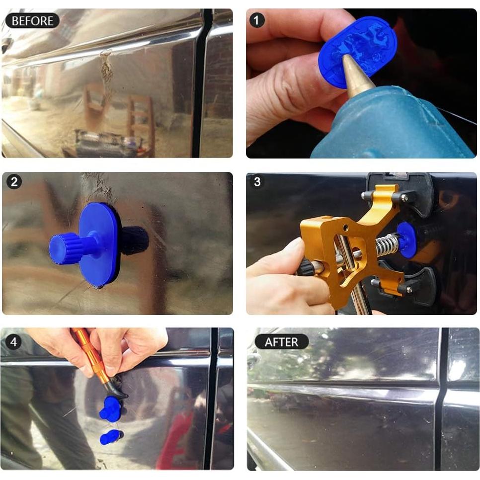 Kit de Reparación de Abolladuras Manelord - Extractor Dorado