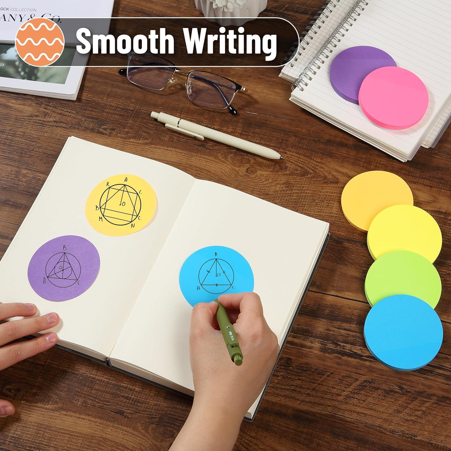 Notas Adhesivas Redondas Mr. Pen, 12 Blocs, 720 Hojas, 7.1 cm