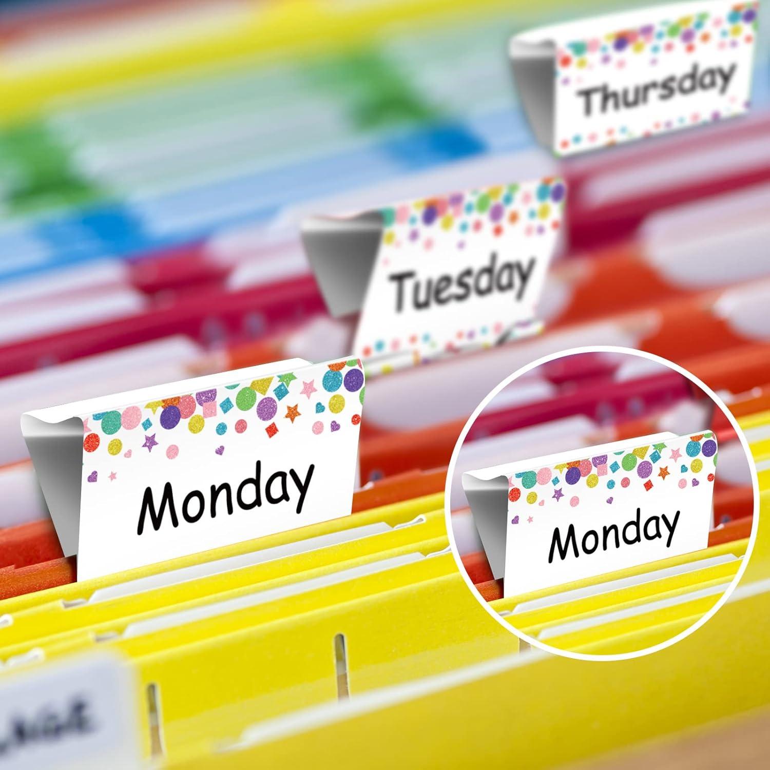 Juego de Clips de Carpeta Grande Tenare 6 Piezas Días de la Semana