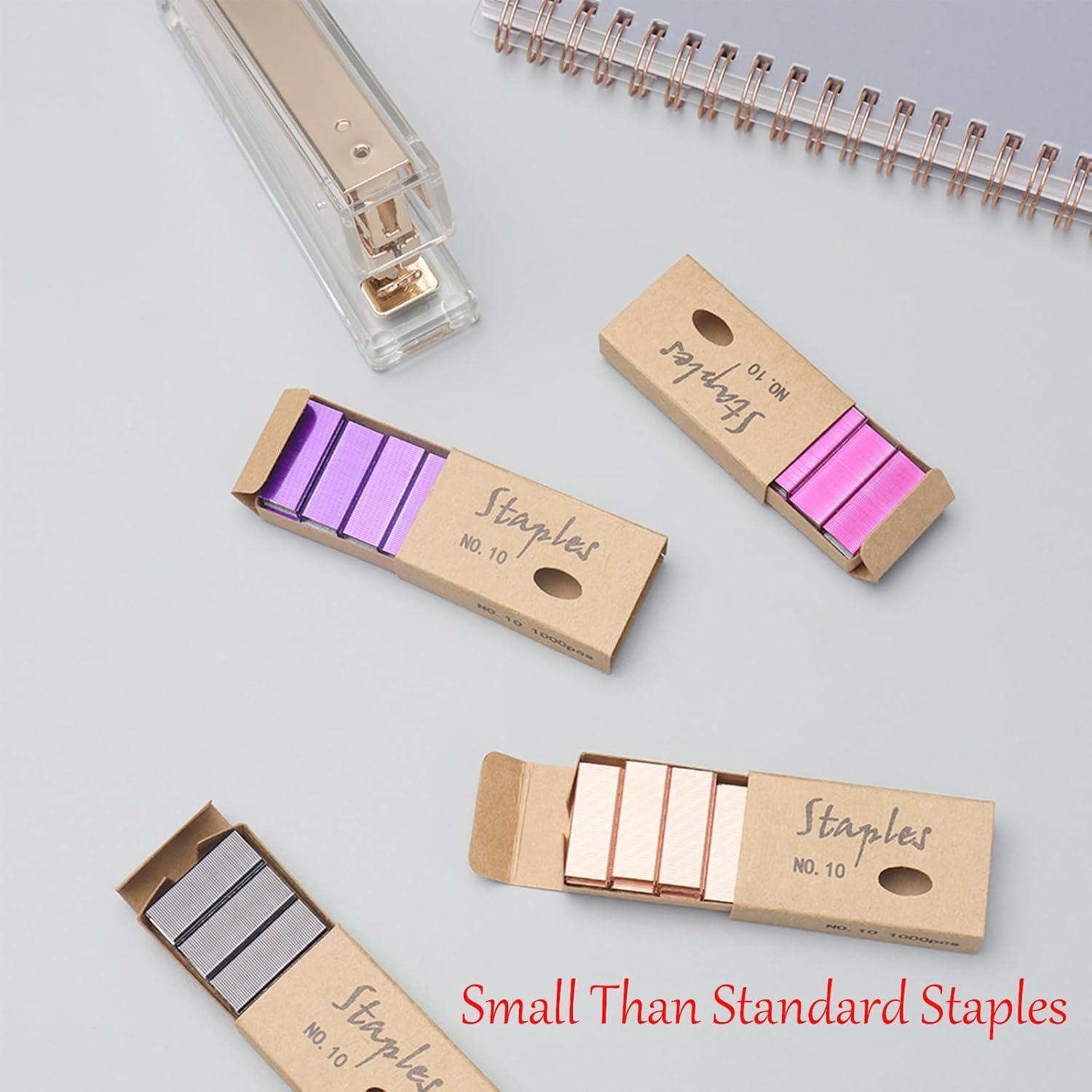 Grampas Coloridas No. 10 NatSumeBasics para Grapadora Mini - 4000 Unidades