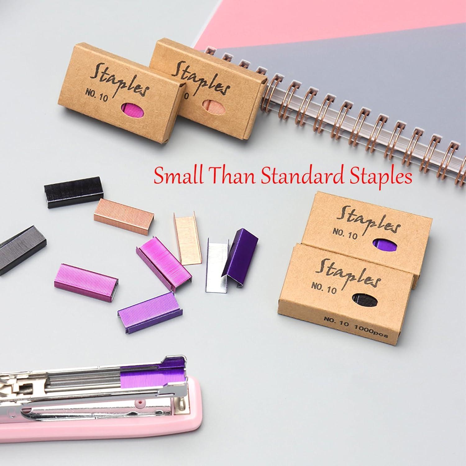 Grampas Coloridas No. 10 NatSumeBasics para Grapadora Mini - 4000 Unidades