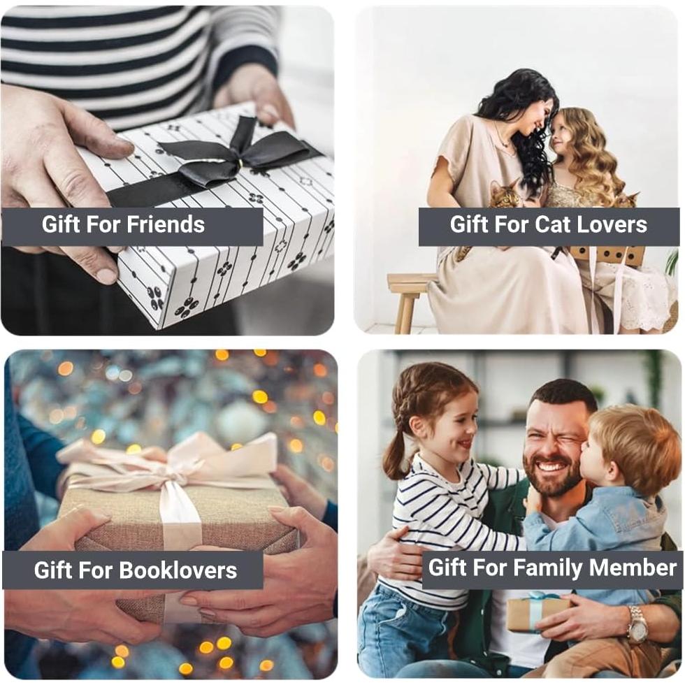 Marcadores de Acero Inoxidable para Amantes de los Gatos - 2 Pcs